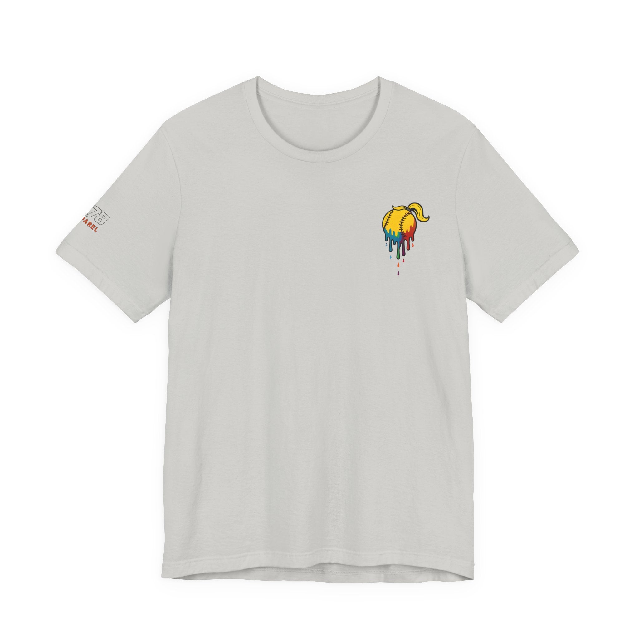 Whatever Blue Drippy Softball Colorful Graphic Tee, Fun Unisex T-Shirt, Playful Softball Shirt, Summer Vibe Outfit, Perfect Gift for Sports Lovers