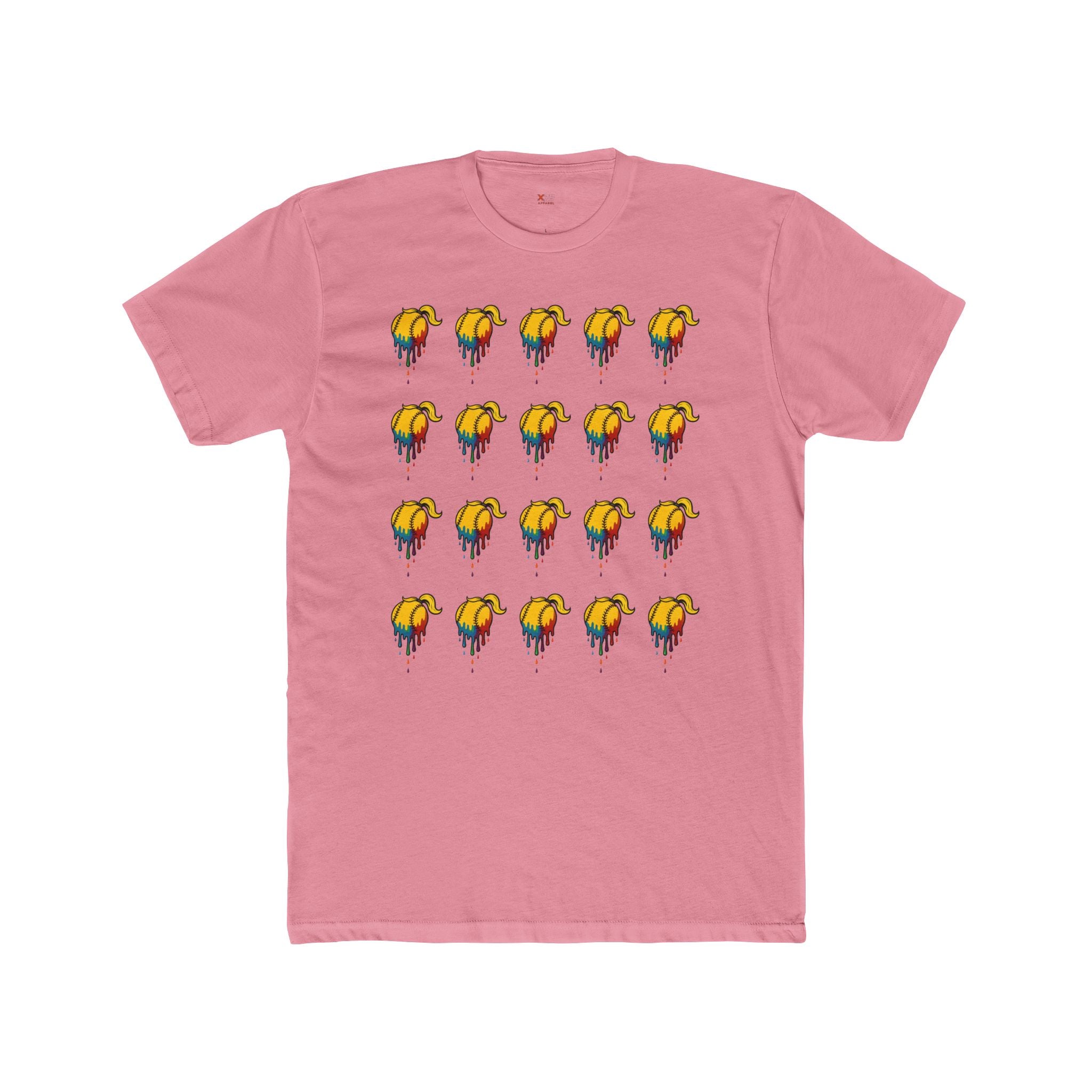 'Drippy' Colorful Dripping Design Unisex Cotton Crew Tee, Casual Wear, Gender Neutral Shirt, Vibrant Gift, Streetwear Style