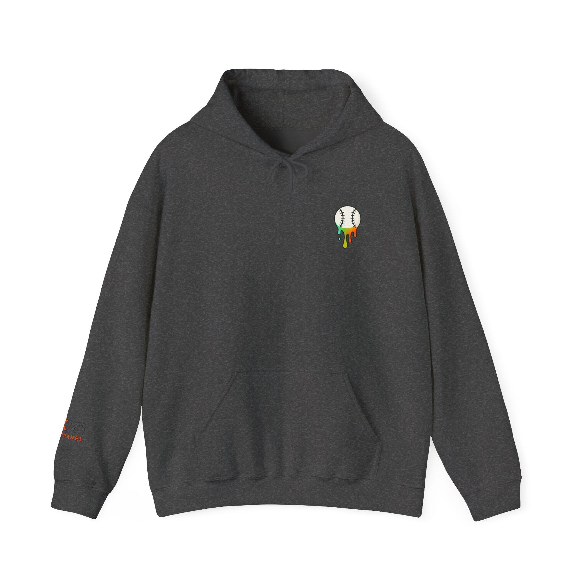 Baseball Strikeout Drippy 2 Art Hoody - Unisex Heavy Blend™ Sweatshirt, Streetwear, Graphic Hoodie, Gift for Him/Her, Casual Comfort, Festival Fashion