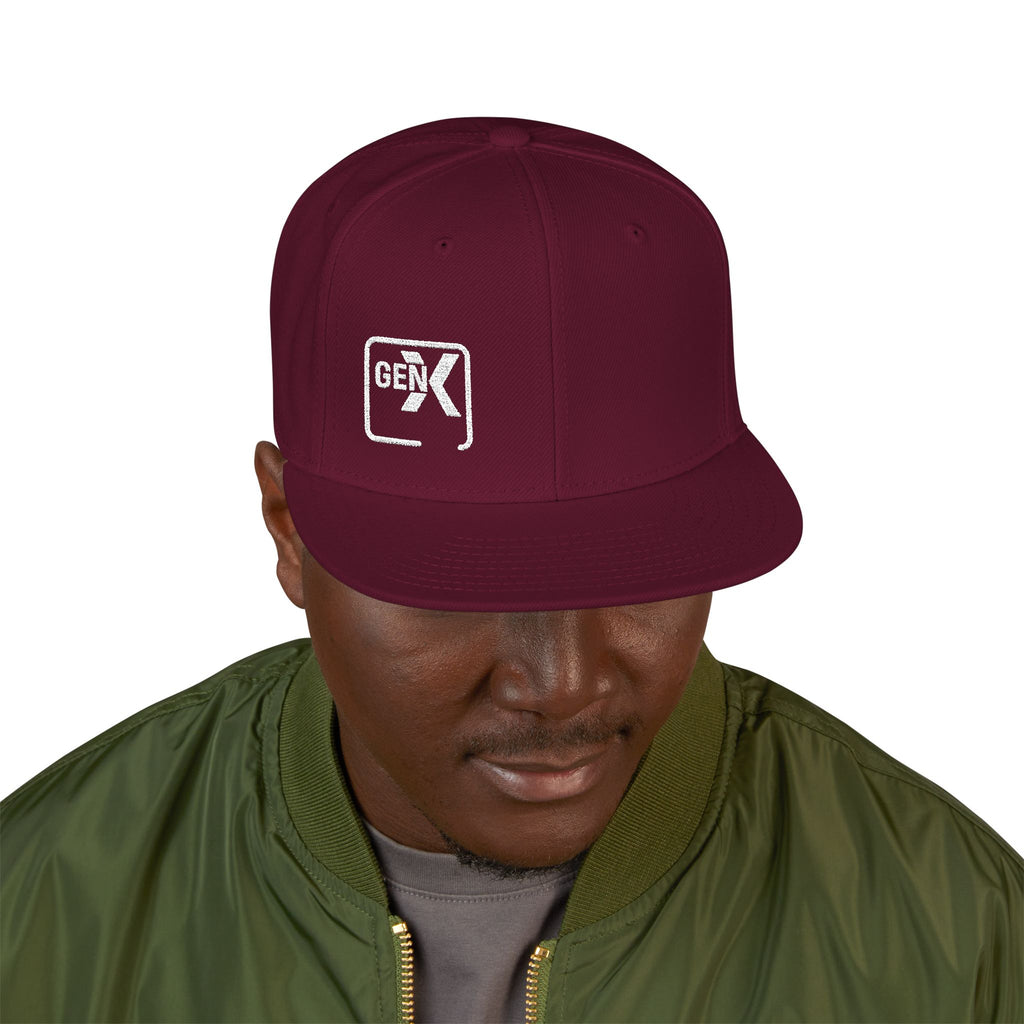 'Gen X 2' Embroidered Snapback Cap for Trendsetters, Streetwear Hat for All Occasions, Gift for Him/Her, Fashion Accessory, Cool Casual Wear