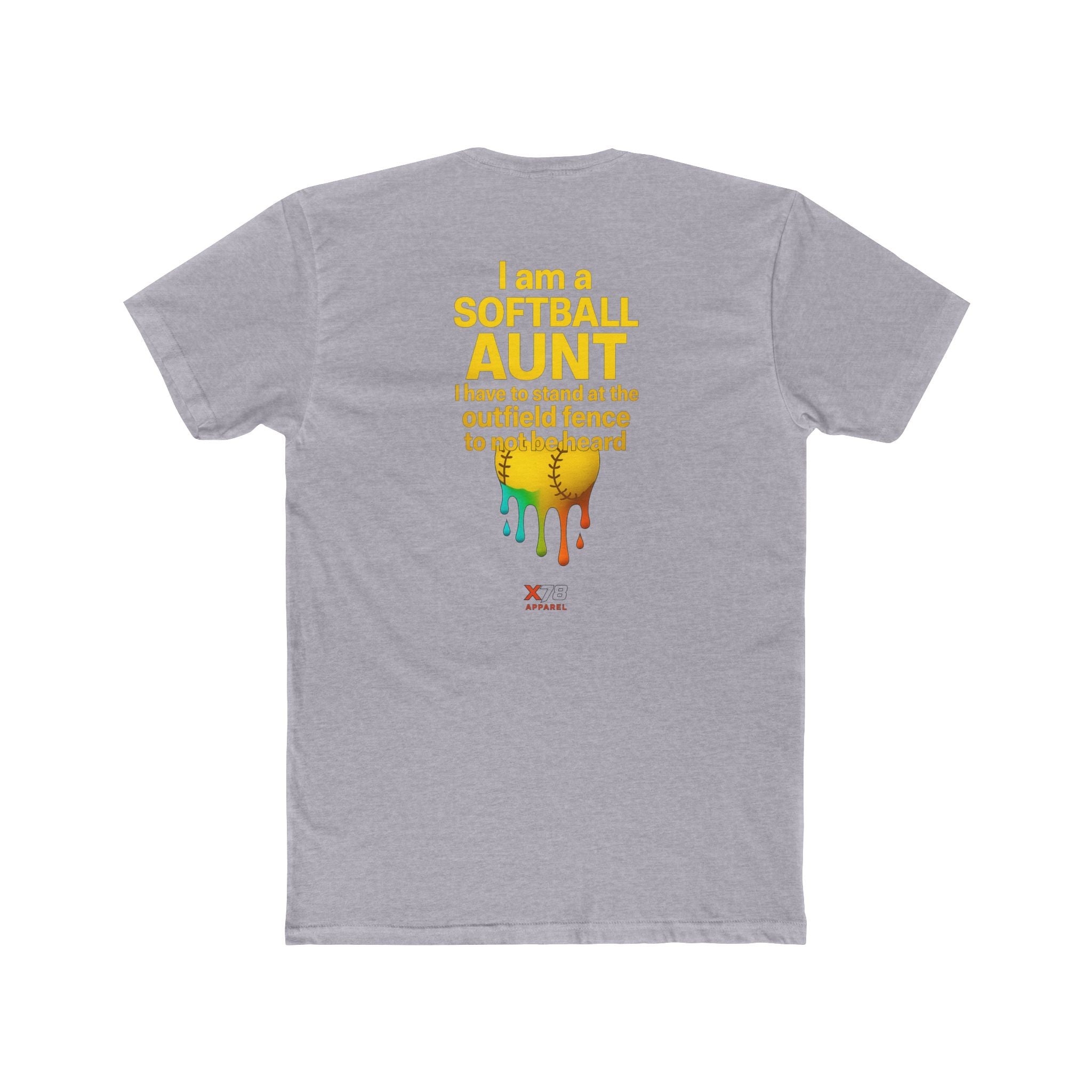 'Aunt not Heard' Crew Tee, Unisex Cotton Tee, Sports Fan Shirt, Gift for Aunts, Softball Outfit, Summer Casual Wear
