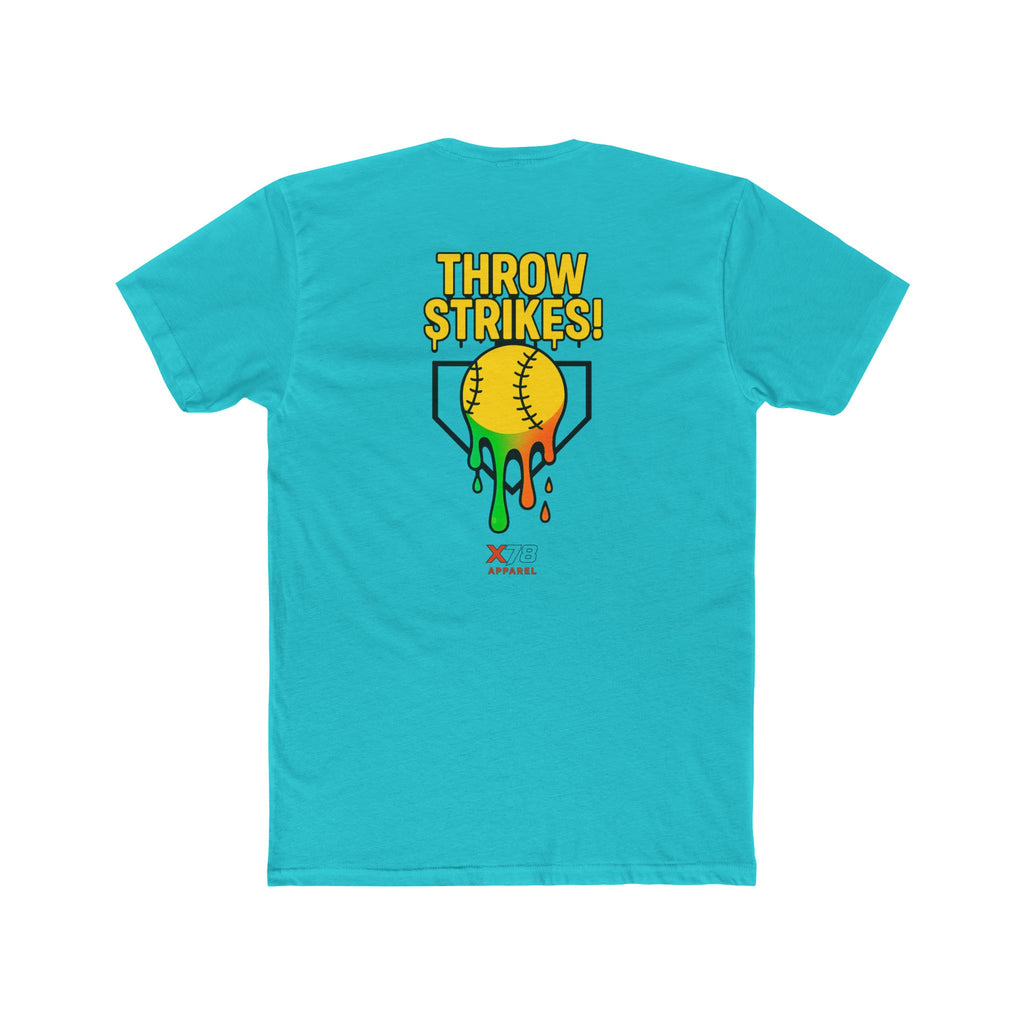 'Throw Strikes' Unisex Cotton Crew Tee for Softball Lovers, Casual Sports T-Shirt, Playful Graphic Tee, Fun Gift for Gamers, Everyday Wear
