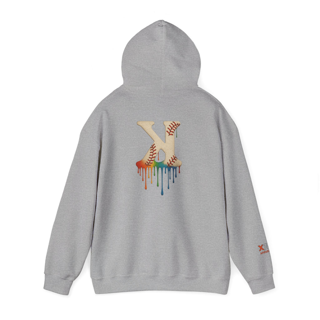 Baseball Strikeout Drippy 2 Art Hoody - Unisex Heavy Blend™ Sweatshirt, Streetwear, Graphic Hoodie, Gift for Him/Her, Casual Comfort, Festival Fashion
