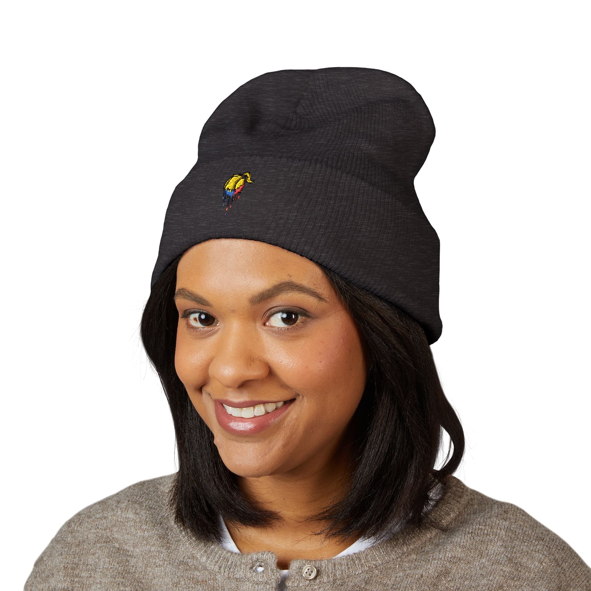 'Drippy' Embroidered Classic Cuffed Beanie - Cozy Winter Accessory for All, Perfect Gift for Birthdays, Holidays, and Outdoor Adventures
