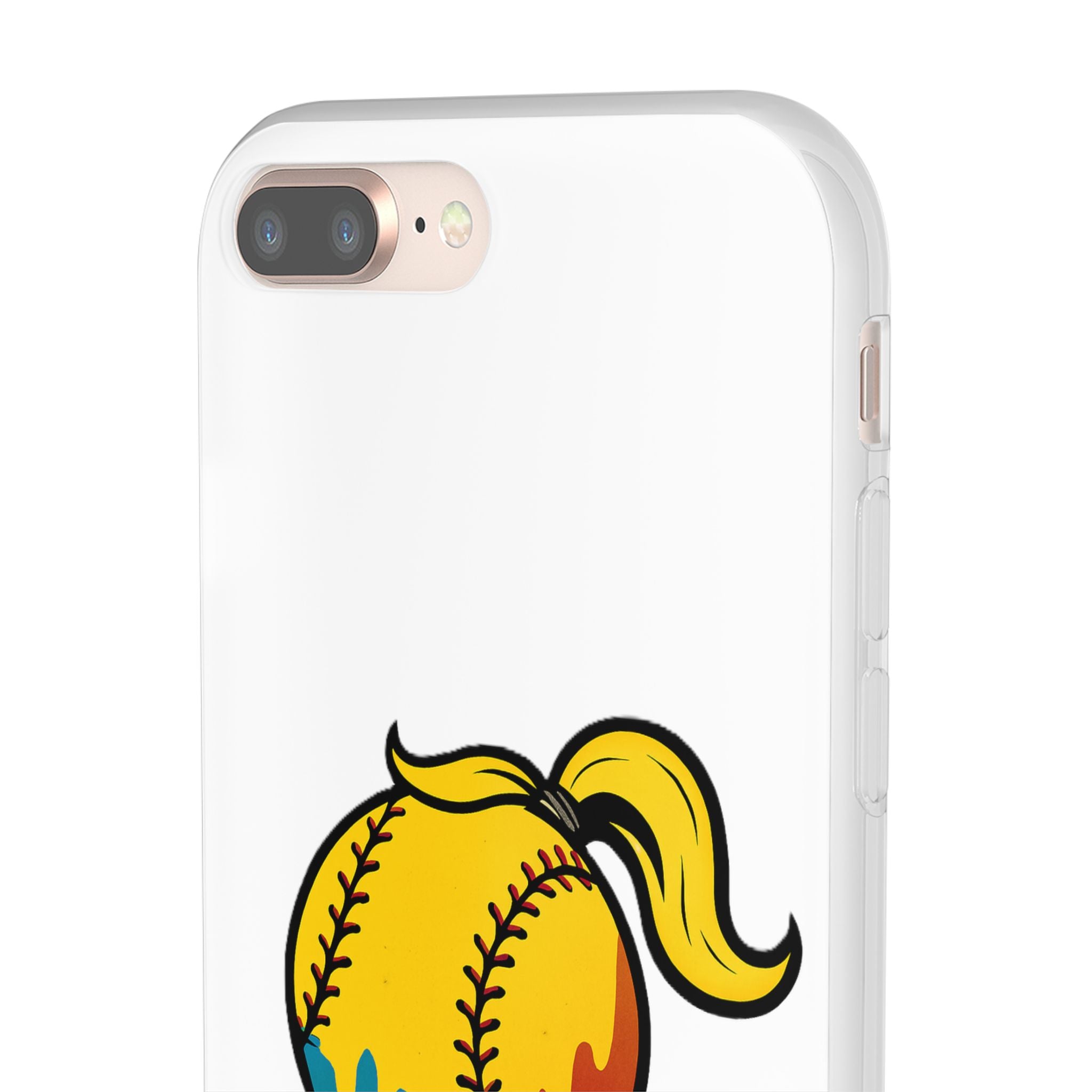 'Drippy' Colorful Baseball Flexi Case, Phone Cover for Softball Lovers, Sporty Gift for Athletes, Fun Accessory for Teens, Vibrant Custom Phone Shell