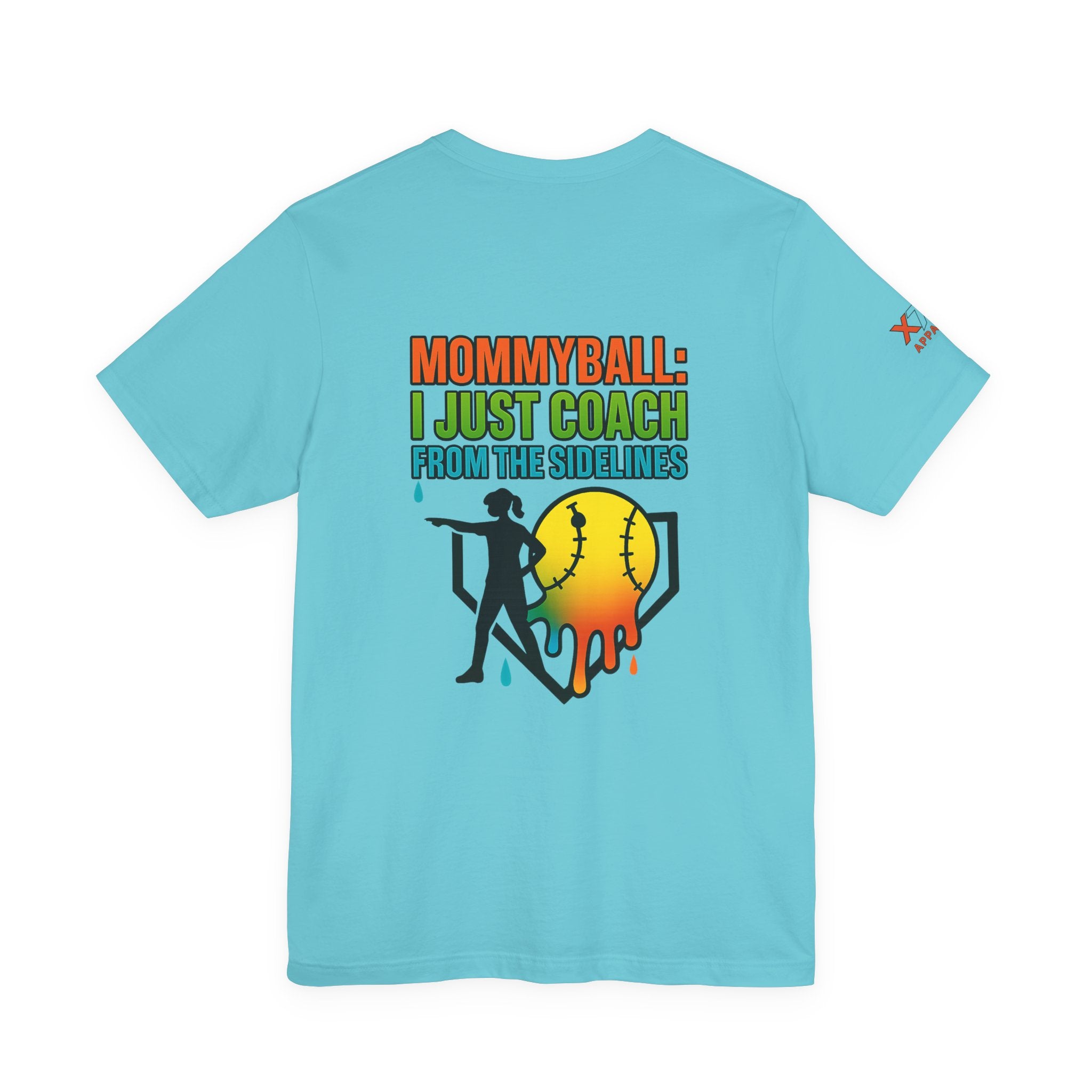 Mommyball Drippy Coach Tee - Unisex Jersey Short Sleeve T-Shirt, Softball Mom Gift, Sporty Graphic Tee, Coaching Shirt, Fun Sports Apparel