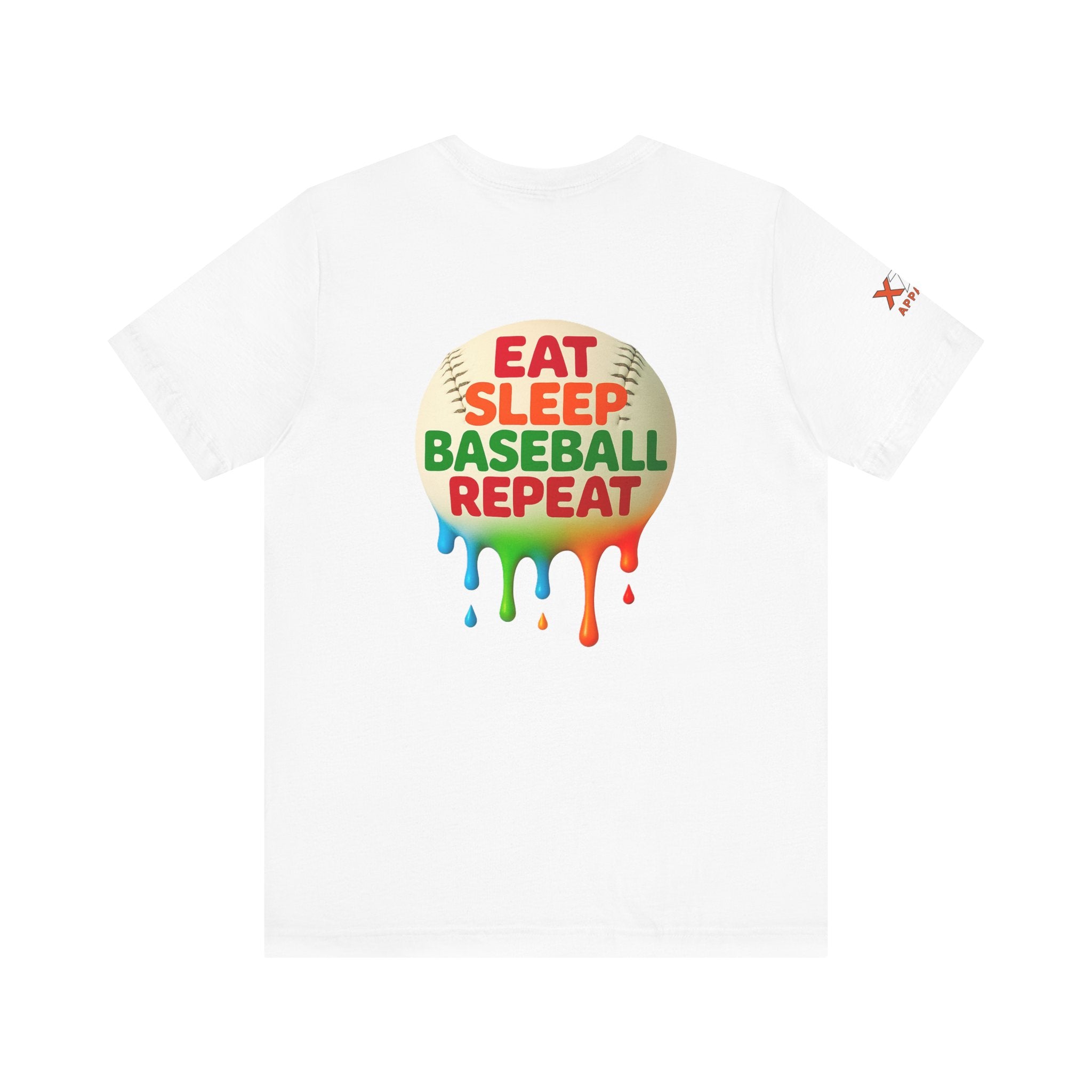 Eat Sleep Baseball Repeat Drippy Design, Unisex Sports Shirt, Gift for Baseball Fans, Summer Graphic Tee, Fun Sportswear
