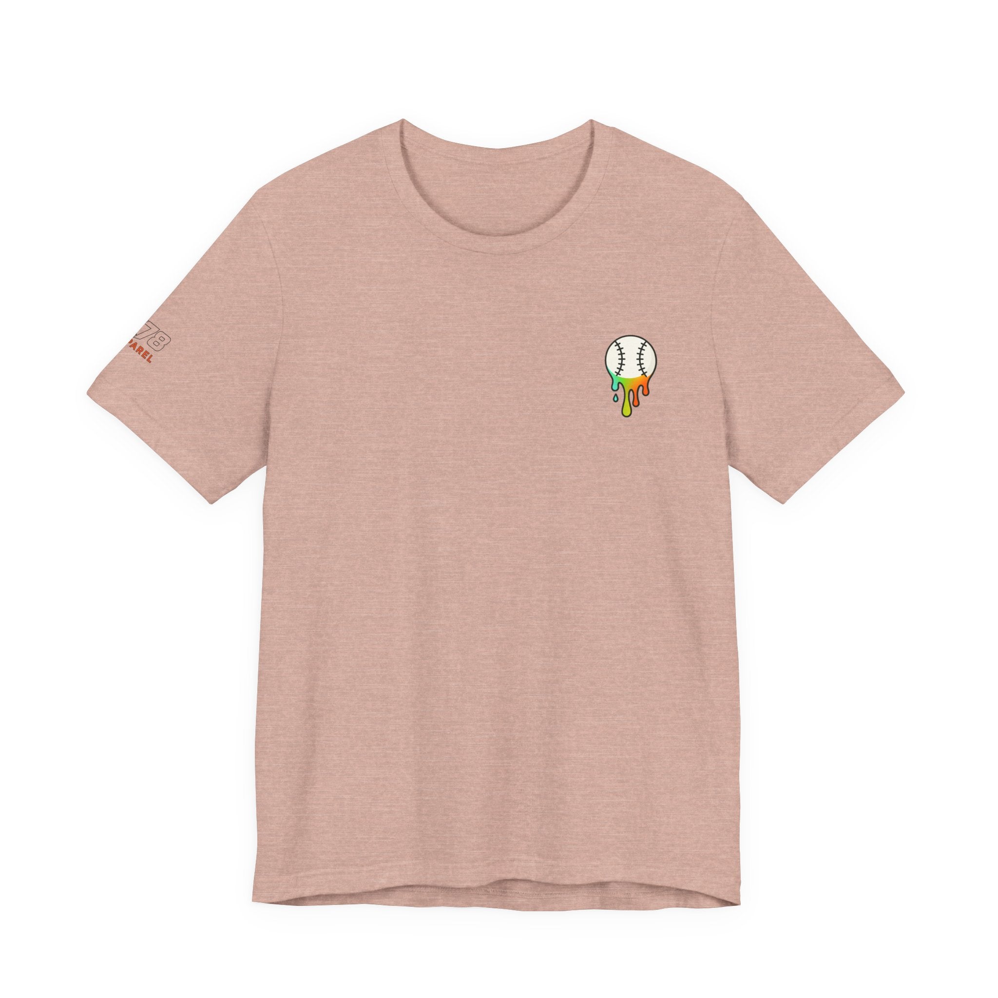 Baseball Grandpa Drippy Unisex Tee, Colorful Baseball Shirt, Gift for Grandpa, Vintage Style T-Shirt, Soft Cotton Tee