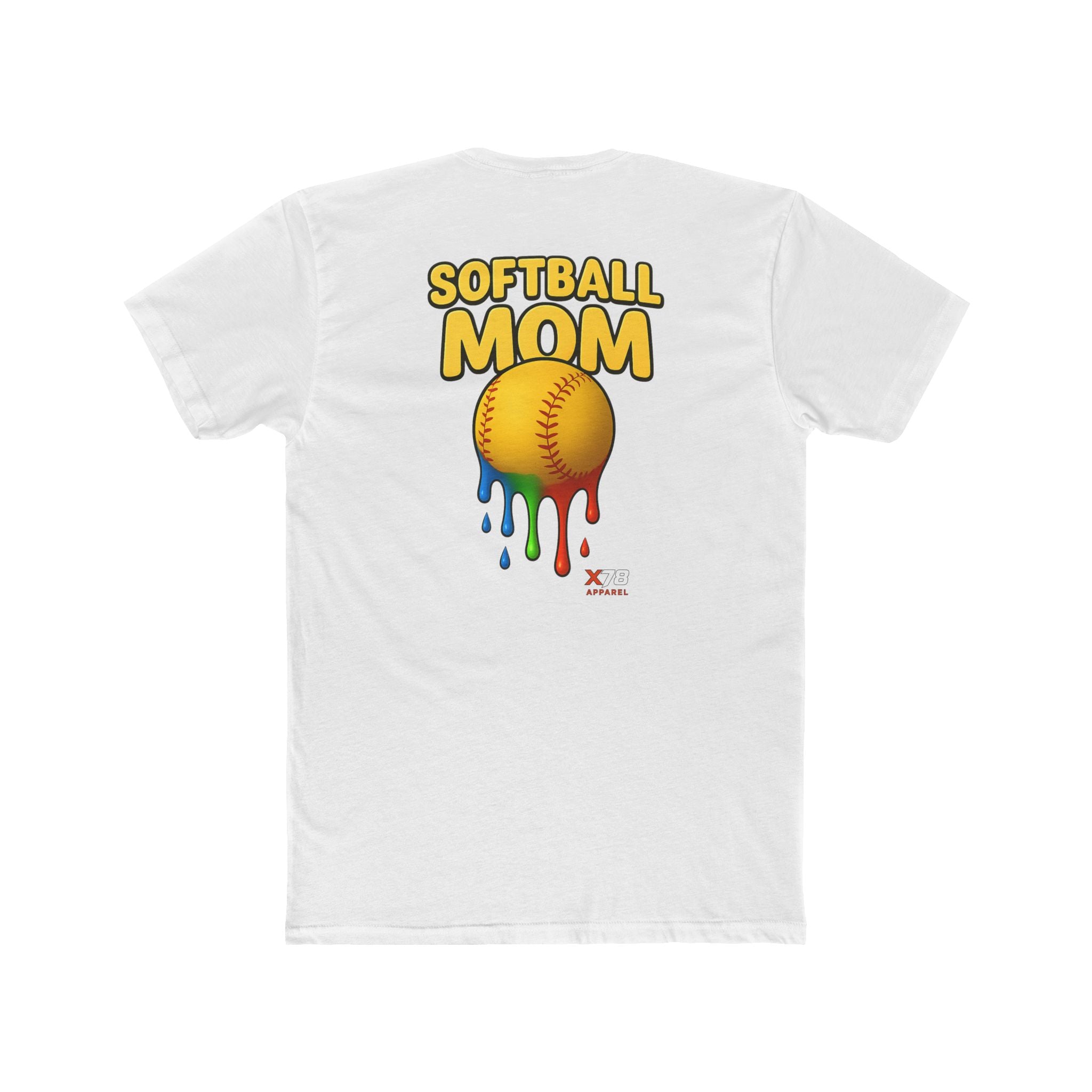 'Softball Mom' Crew Tee: Unisex Cotton T-Shirt, Perfect Gift for Sports Moms, Softball Fan Apparel, Casual Wear, Unique Team Spirit