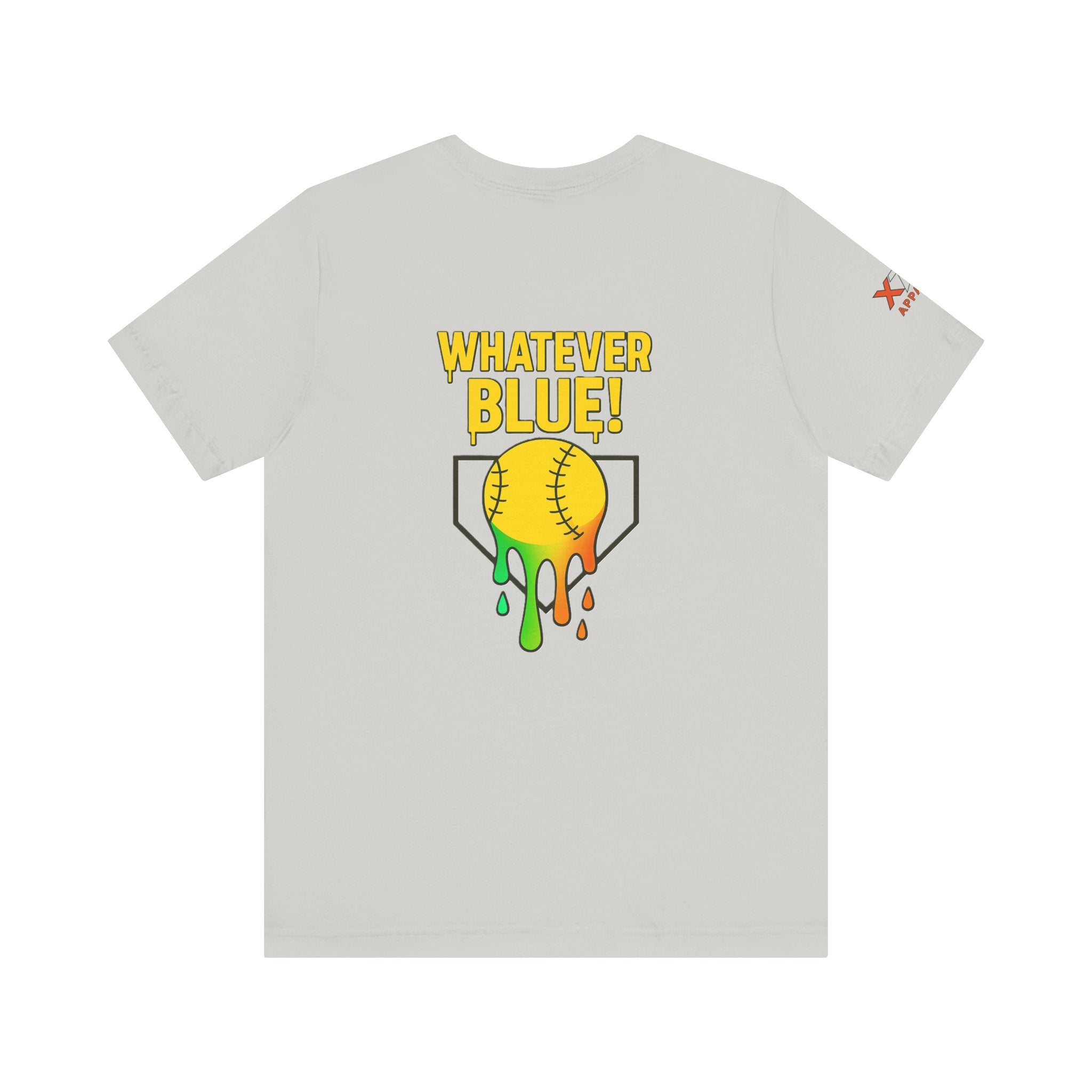 Whatever Blue Drippy Softball Colorful Graphic Tee, Fun Unisex T-Shirt, Playful Softball Shirt, Summer Vibe Outfit, Perfect Gift for Sports Lovers