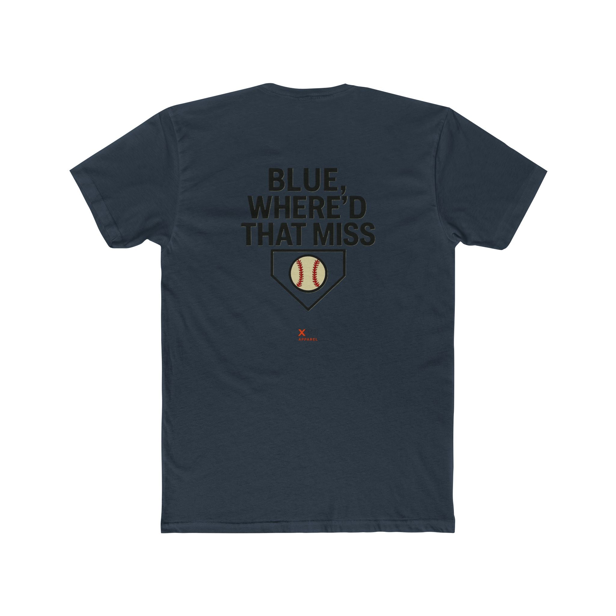 'Where'd it Miss Blue Baseball' Fan Tee, Sporty Shirt, Gift for Sports Lovers, Unisex Crew Top, Fun Gift for Gamers, Casual Wear