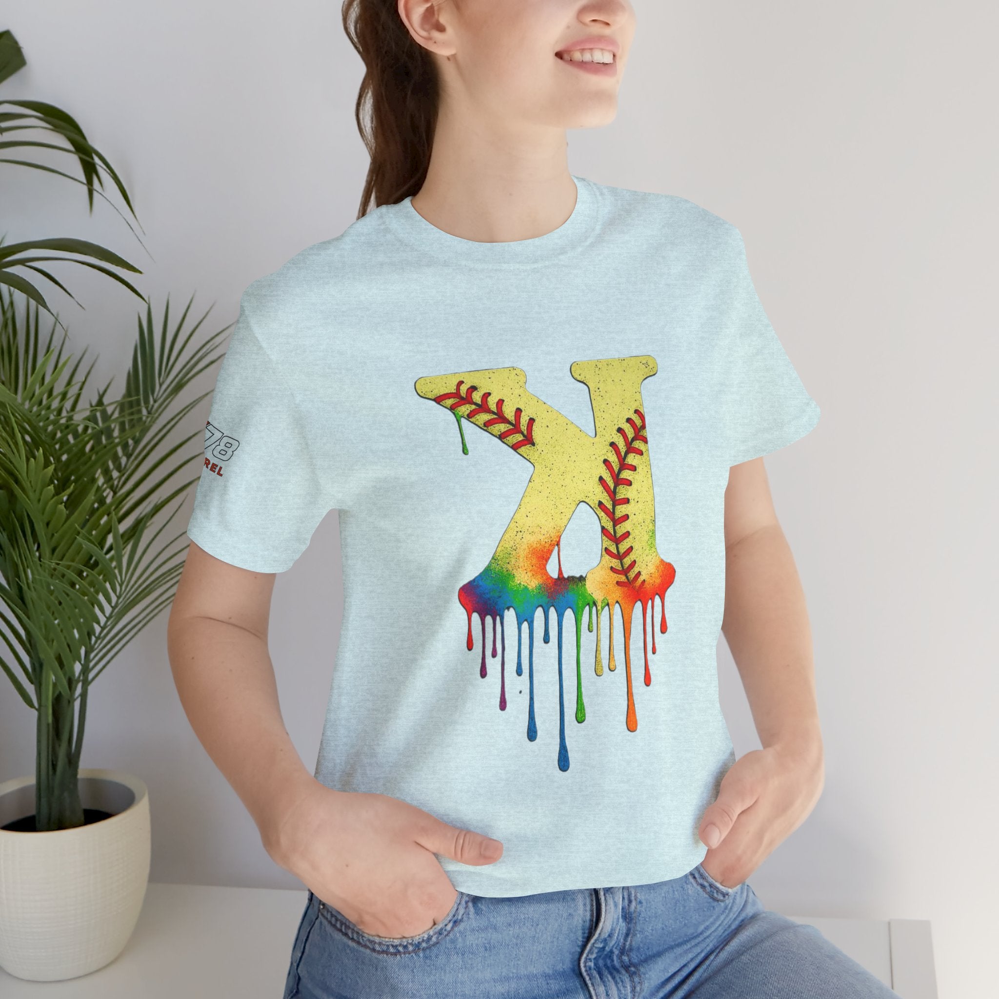 Softball Strikeout Drippy Graphic Tee, Perfect for Sports Fans, Gift for Athletes, Casual Wear, Summer Outfits, Team Spirit Apparel