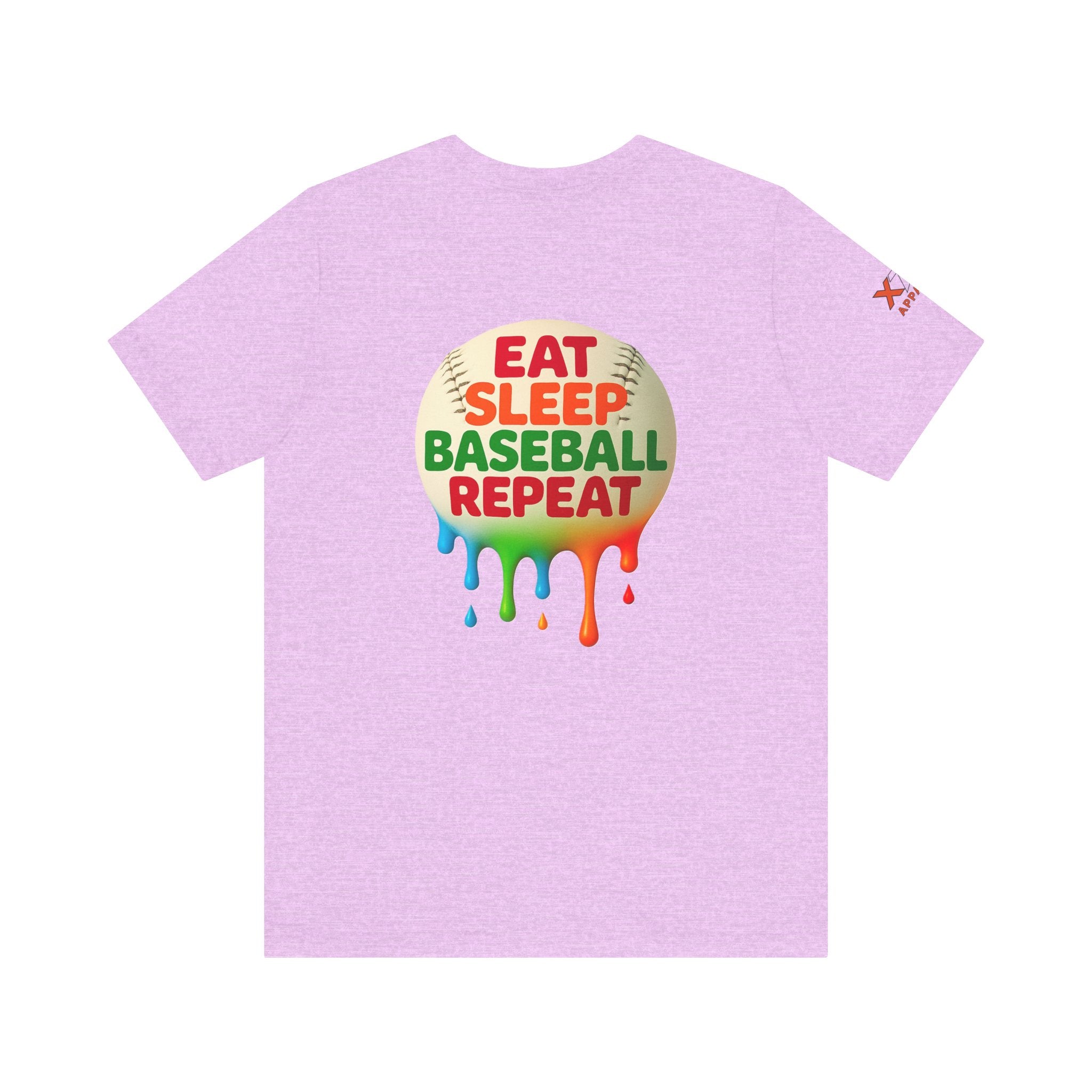 Eat Sleep Baseball Repeat Drippy Design, Unisex Sports Shirt, Gift for Baseball Fans, Summer Graphic Tee, Fun Sportswear