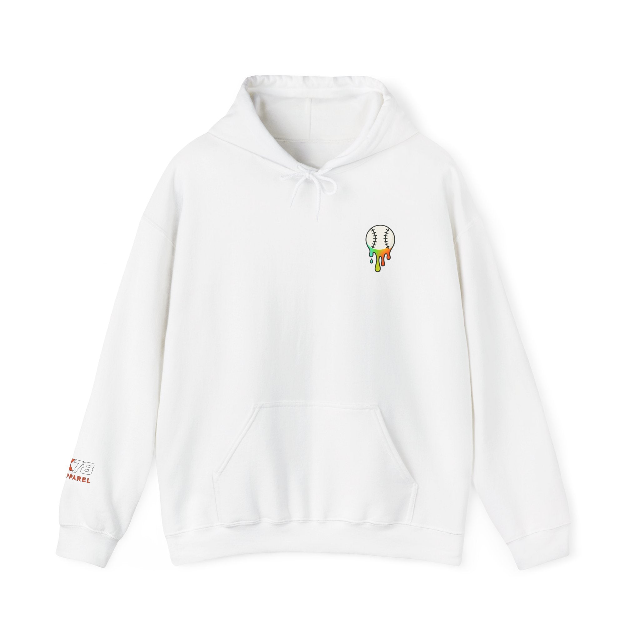 Baseball Strikeout Drippy 2 Art Hoody - Unisex Heavy Blend™ Sweatshirt, Streetwear, Graphic Hoodie, Gift for Him/Her, Casual Comfort, Festival Fashion