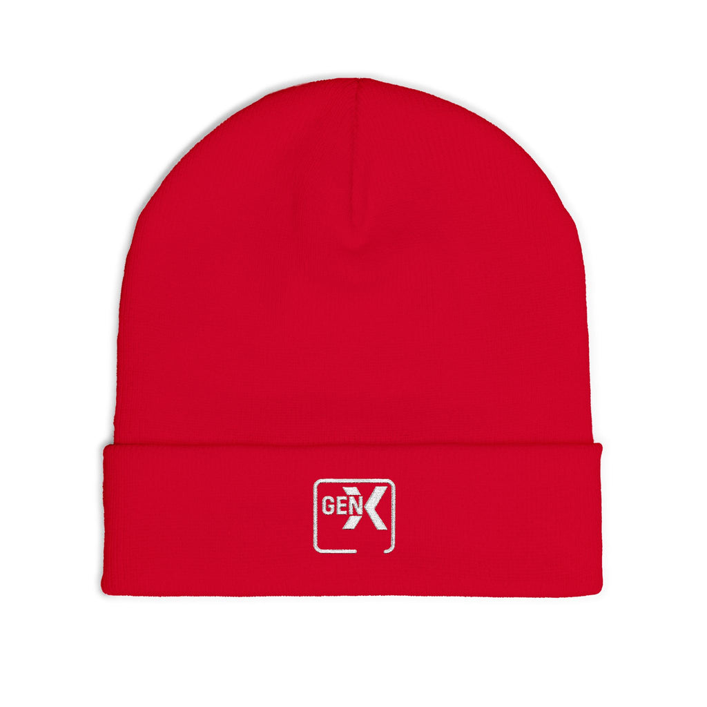 'Gen X 2' Cozy Embroidered Knit Beanie for Fashion Lovers, Winter Accessories, Gift for Her, Streetwear, Warm Headwear