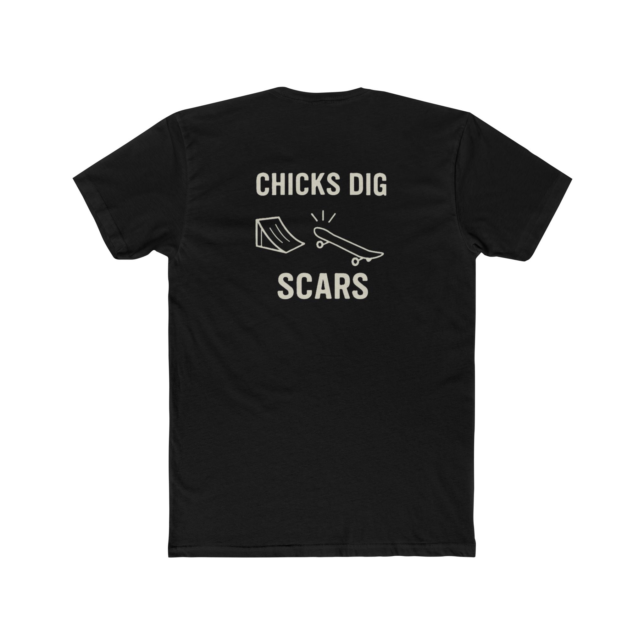 'Gen X Chicks Dig Scars Skateboard' Cool Graphic Tee for Skateboarders, Unisex Cotton Crew Tee, Funny Skate Shirt, Gift for Sports Lovers, Casual Wear, Street Style
