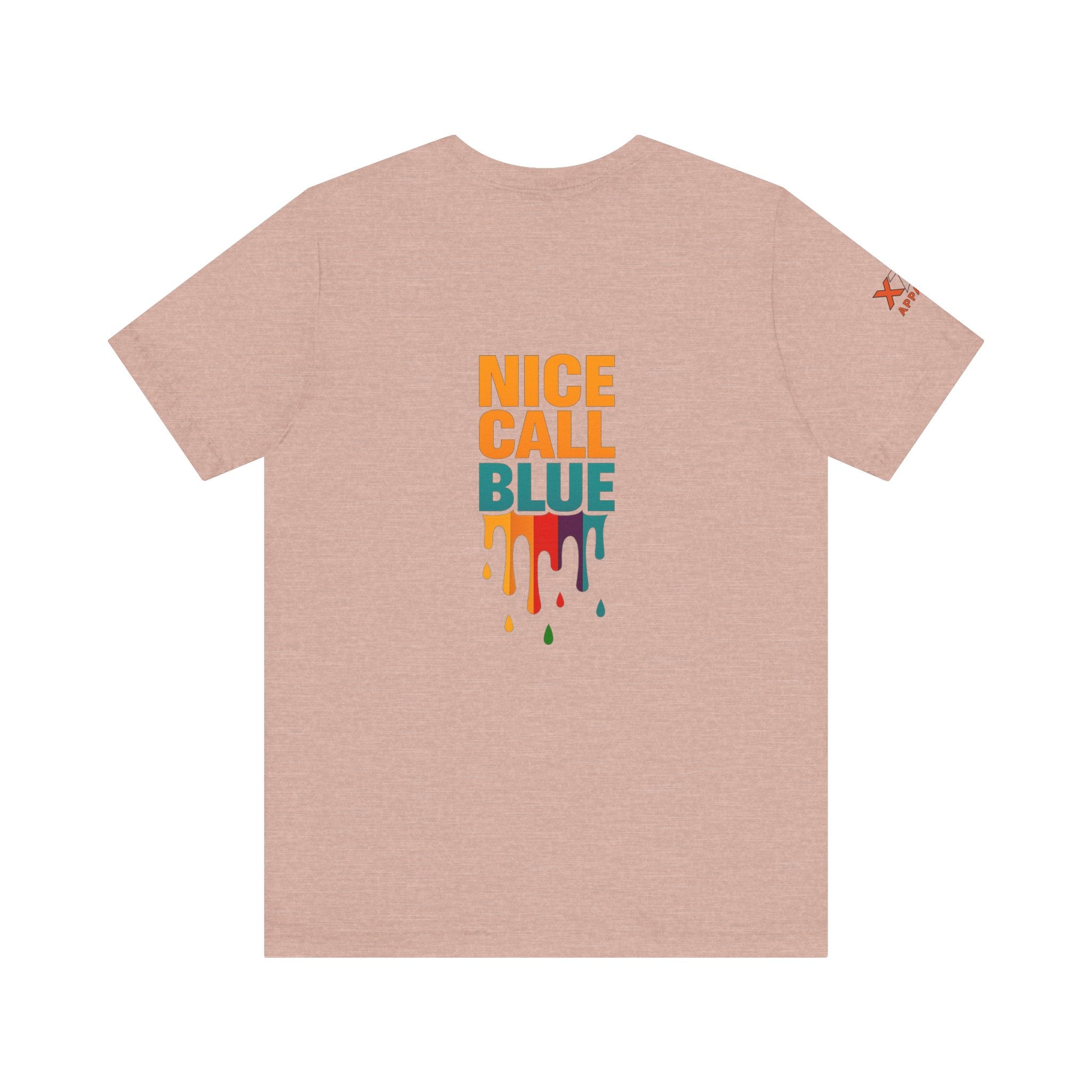 Nice Call Blue Drippy Cool Graphic Tee for Casual Vibes, Perfect for Everyday Wear, Music Festivals, Birthdays, Summer Outings, Unisex Style