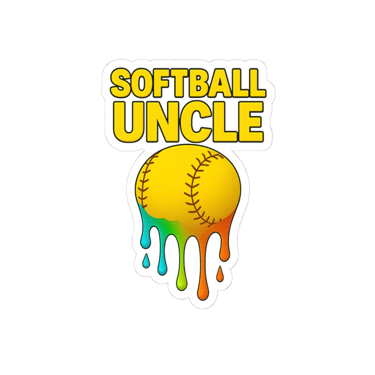 Drippy Softball Uncle Sticker
