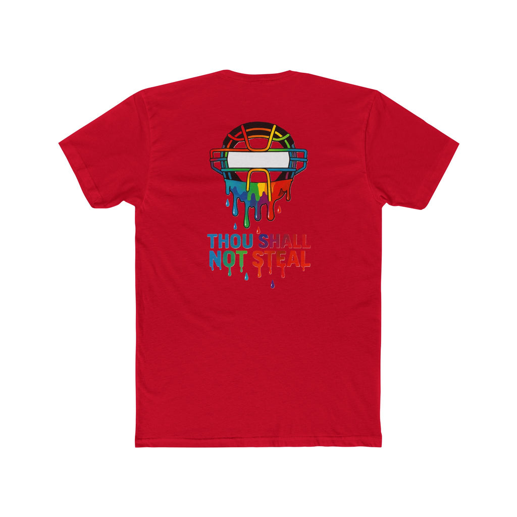 'Drippy Thou Shall Not Steel' Colorful Graphic Tee, Unisex Cotton Crew, Fun Statement Shirt, Comfortable Casual Wear, Sports Theme Tee, Gift Idea for All