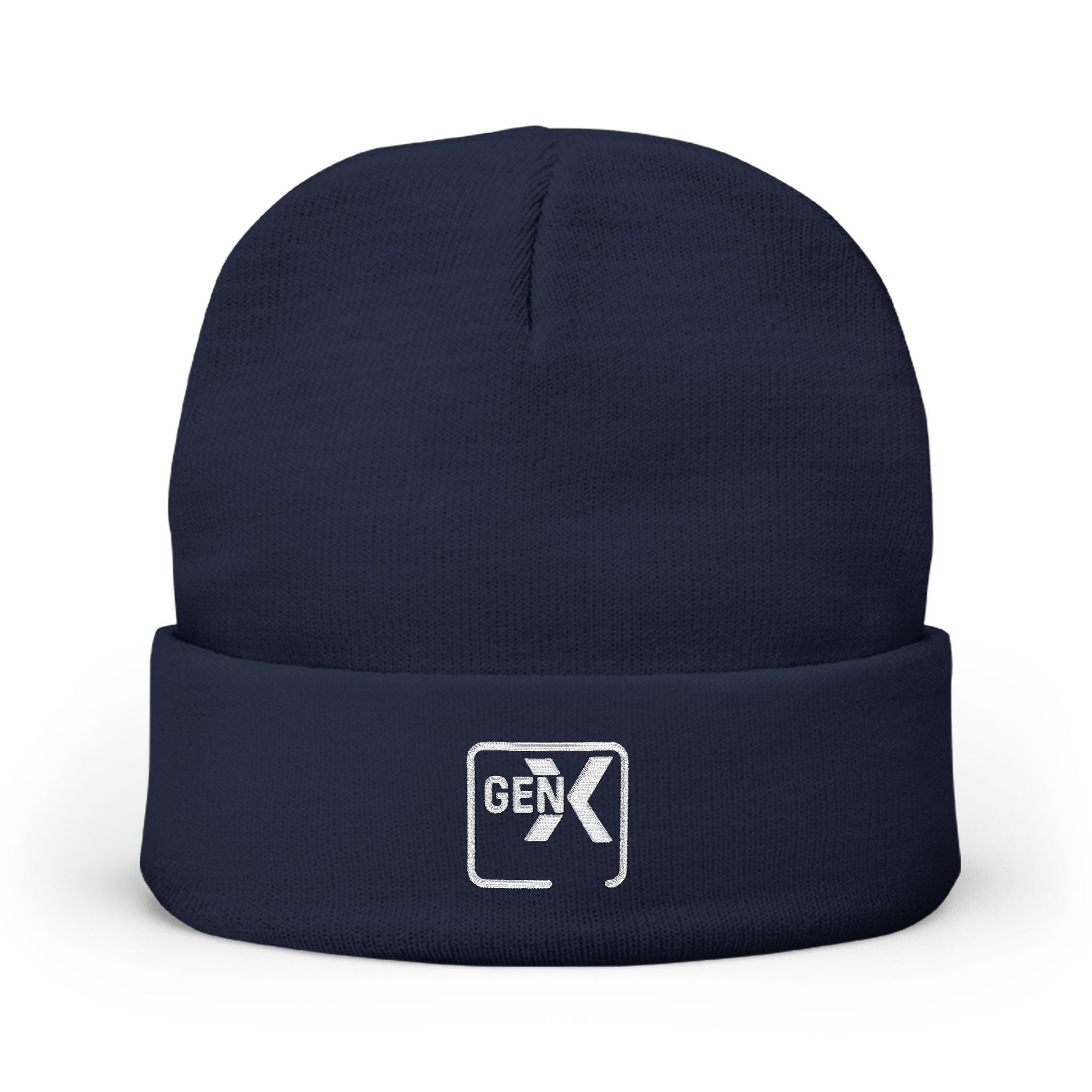 'Gen X 2' Cozy Embroidered Knit Beanie for Fashion Lovers, Winter Accessories, Gift for Her, Streetwear, Warm Headwear