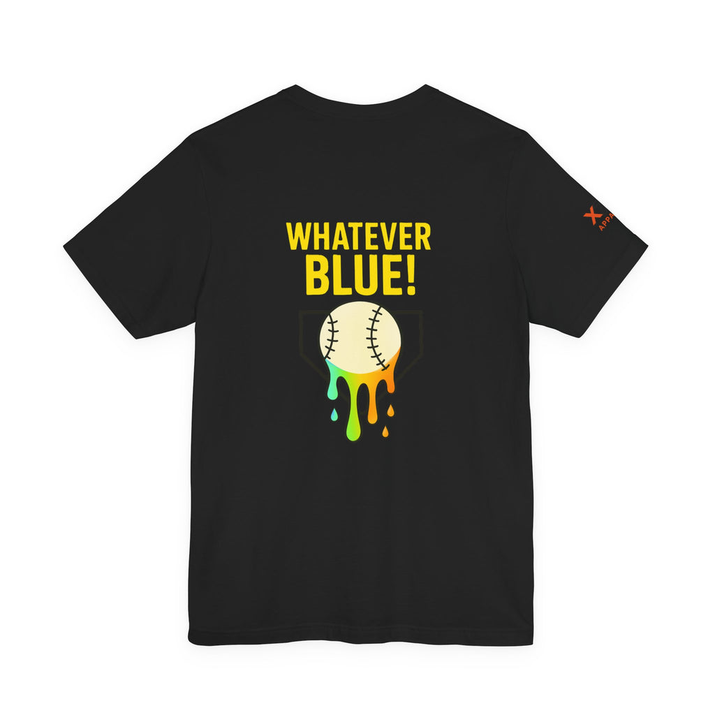 Whatever Blue Drippy Cool Sports Graphic Tee for Casual Wear, Perfect for Gamers and Event Attendees, Ideal Gift for Birthdays, Casual Outings