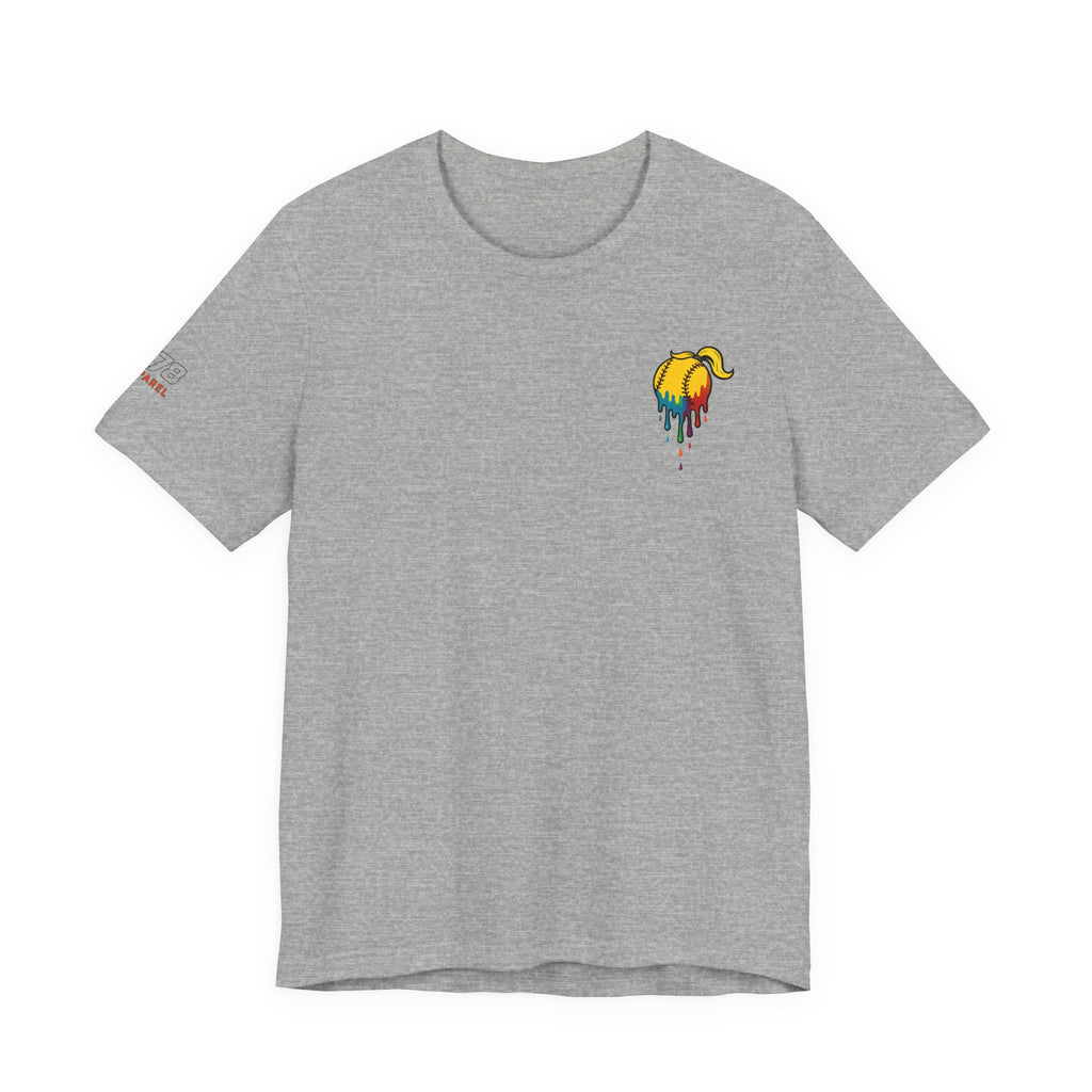 Softball Drippy Tee, Unisex Jersey Shirt, Sports Fan Apparel, Gift for Athletes, Casual Summer Top, Fun Team Spirit T-Shirt