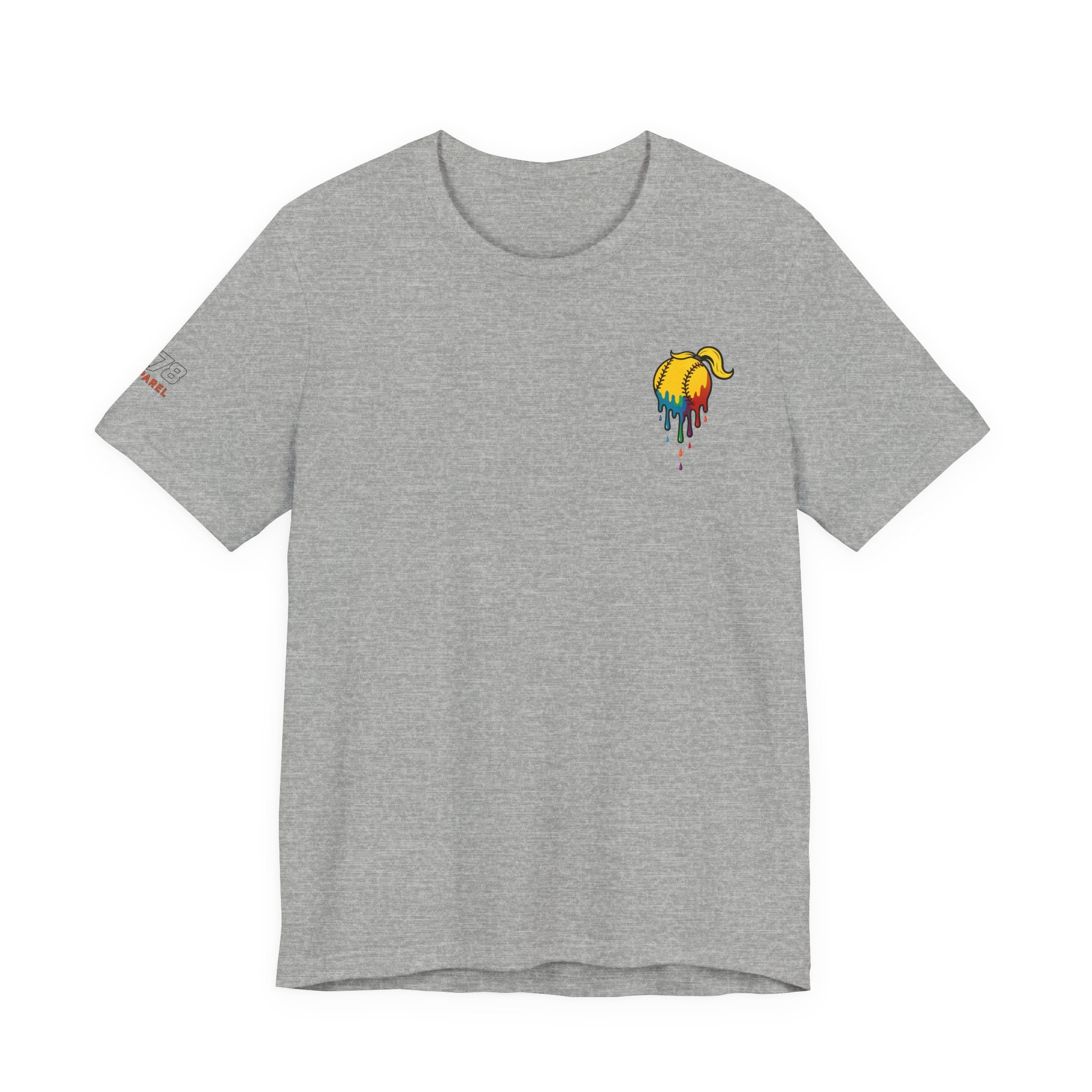 Softball Drippy Tee, Unisex Jersey Shirt, Sports Fan Apparel, Gift for Athletes, Casual Summer Top, Fun Team Spirit T-Shirt