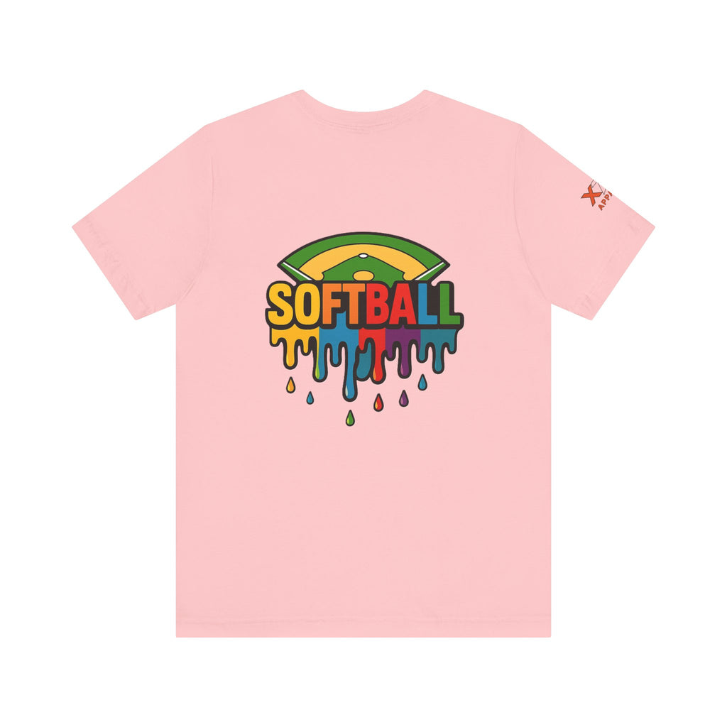 Softball Drippy Tee, Unisex Jersey Shirt, Sports Fan Apparel, Gift for Athletes, Casual Summer Top, Fun Team Spirit T-Shirt