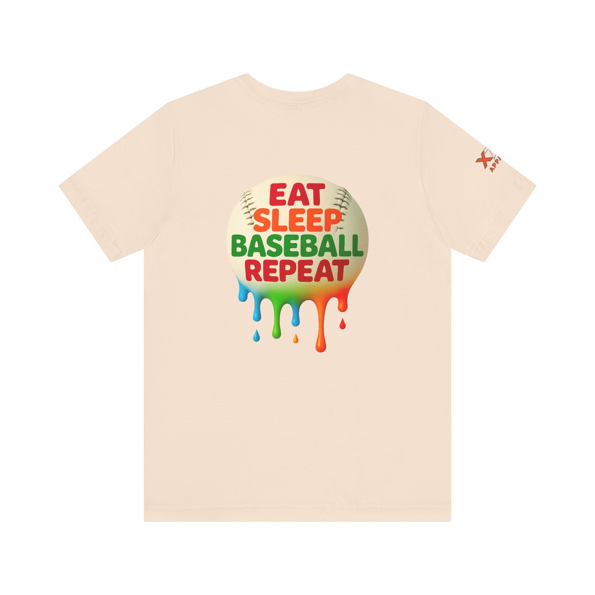 Eat Sleep Baseball Repeat Drippy Design, Unisex Sports Shirt, Gift for Baseball Fans, Summer Graphic Tee, Fun Sportswear