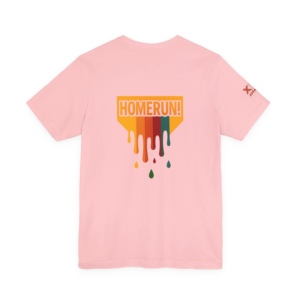 HOMERUN Drippy Colorful Unisex Jersey Tee with  Design - Perfect for Sports Days, Casual Outings, Gifts & Summer Fun
