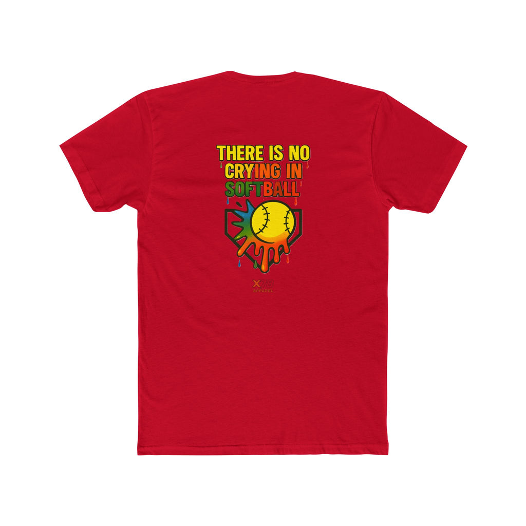 'No Crying in Softball' Humor Tee, Fun Unisex Crew Neck, Gift for Sports Lovers, No Crying in Softball Shirt, Summer Sports Apparel