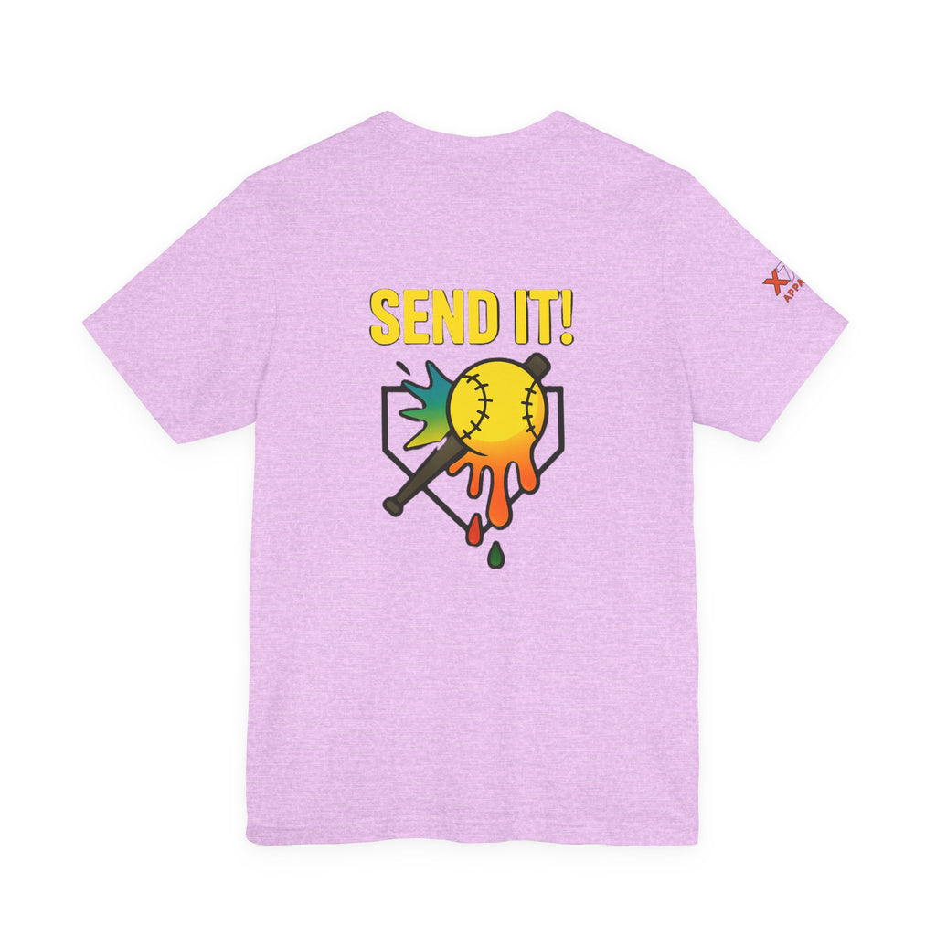 Send It Drippy Unisex Tee, Fun Sports Shirt, Gift for Athletes, Playful Casual Wear, Summer Essential