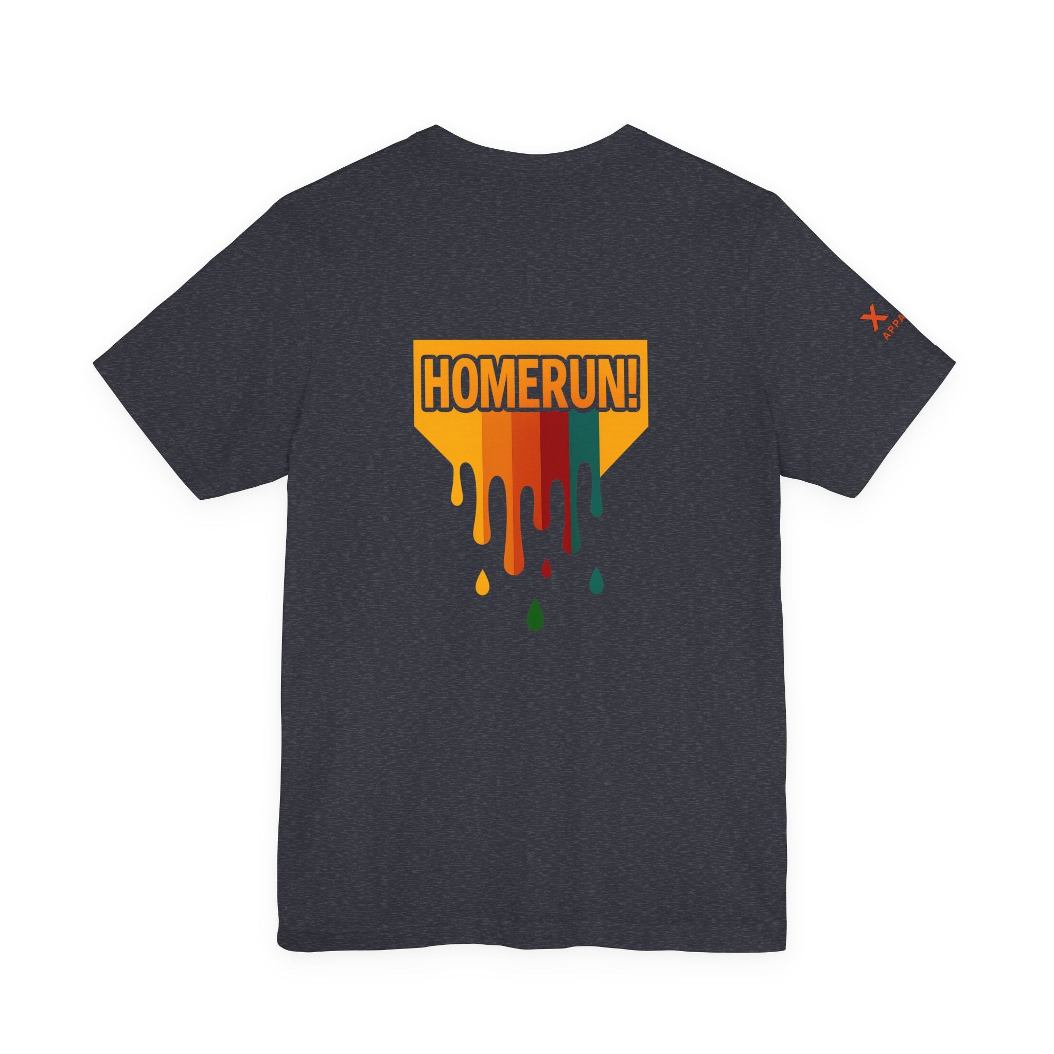 HOMERUN Drippy Colorful Unisex Jersey Tee with  Design - Perfect for Sports Days, Casual Outings, Gifts & Summer Fun