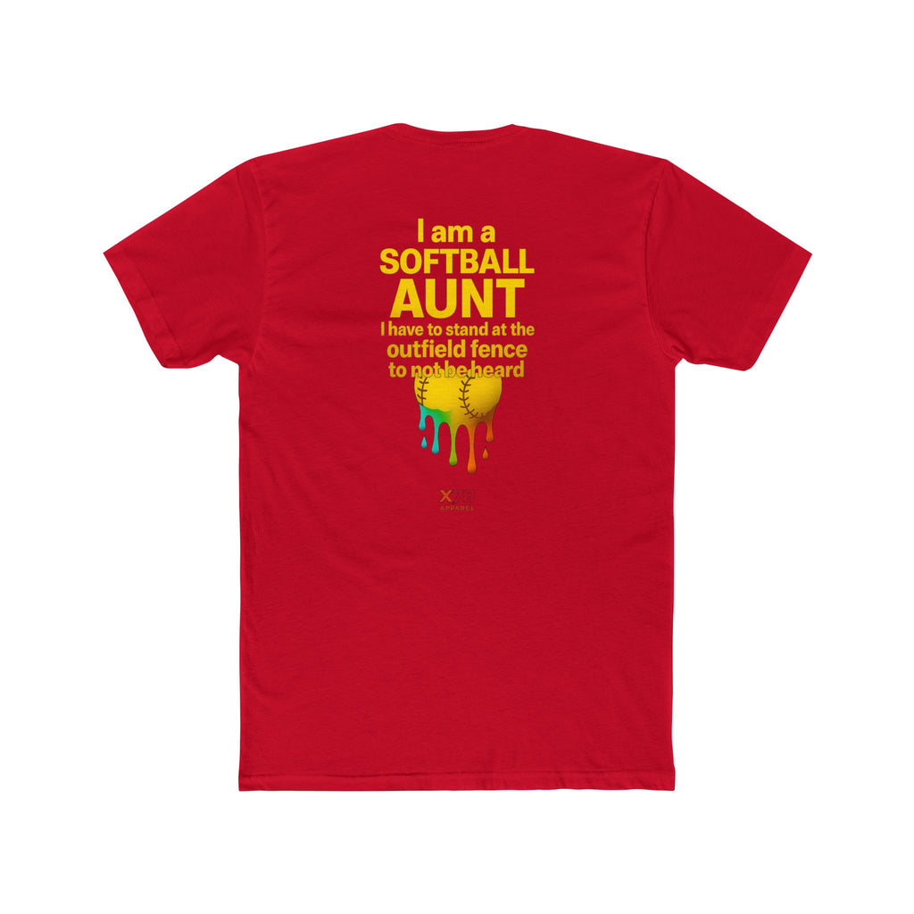 'Aunt not Heard' Crew Tee, Unisex Cotton Tee, Sports Fan Shirt, Gift for Aunts, Softball Outfit, Summer Casual Wear