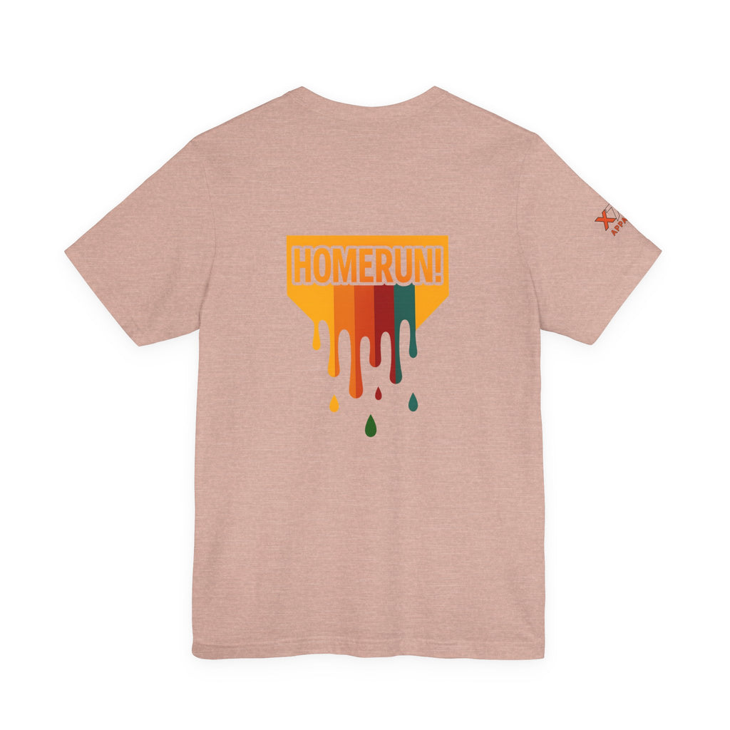 HOMERUN Drippy Colorful Unisex Jersey Tee with  Design - Perfect for Sports Days, Casual Outings, Gifts & Summer Fun
