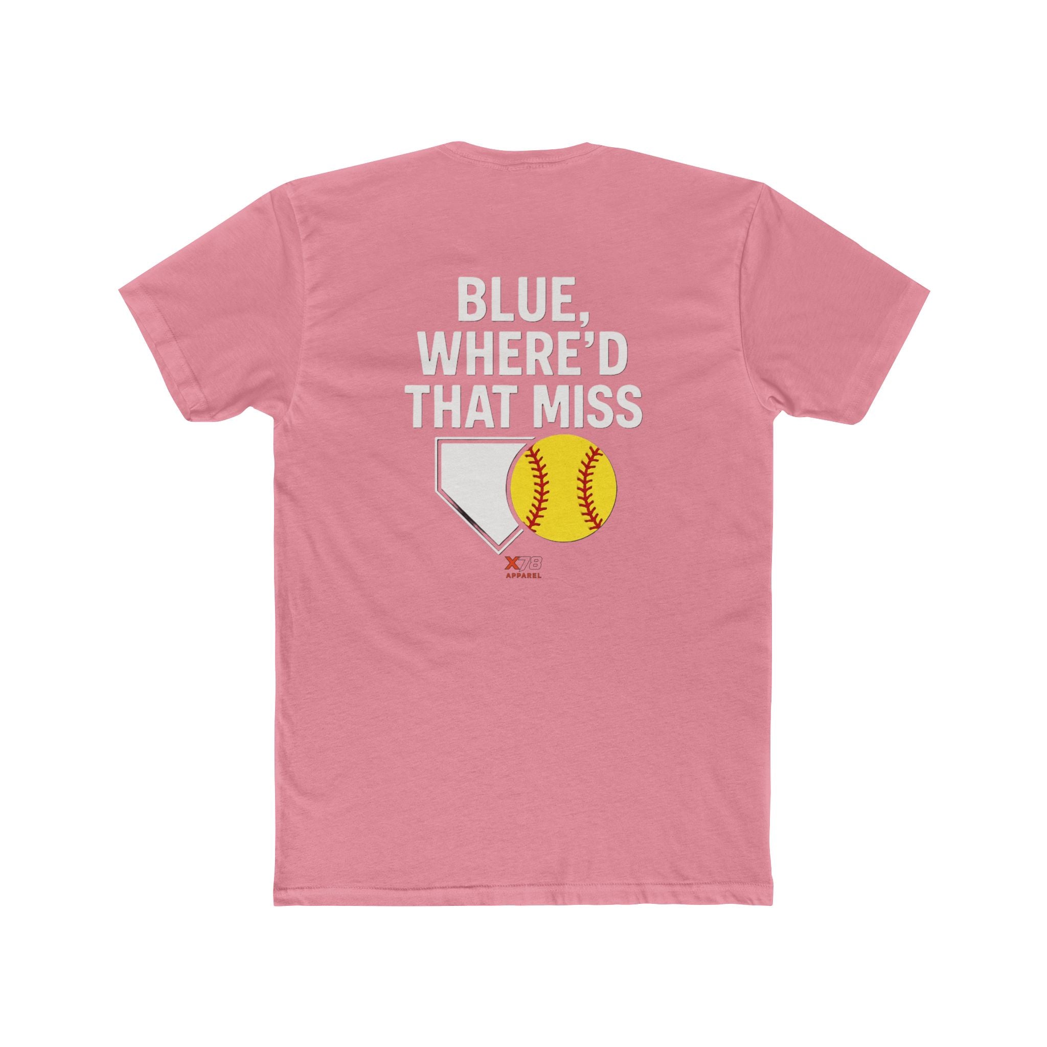 Blue Where'd That Miss, Softball Humor Tee, Unisex Cotton Shirt, Sports Fan Gift, Birthday Gift for Athletes, Funny Sports Apparel