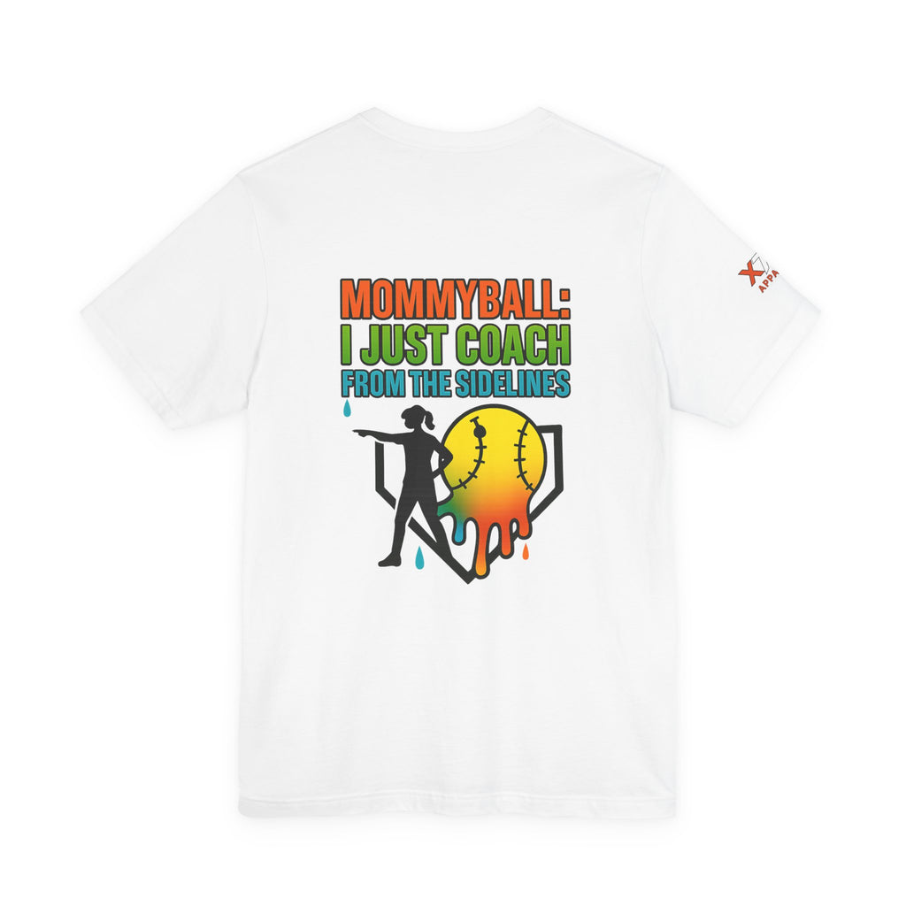 Mommyball Drippy Coach Tee - Unisex Jersey Short Sleeve T-Shirt, Softball Mom Gift, Sporty Graphic Tee, Coaching Shirt, Fun Sports Apparel