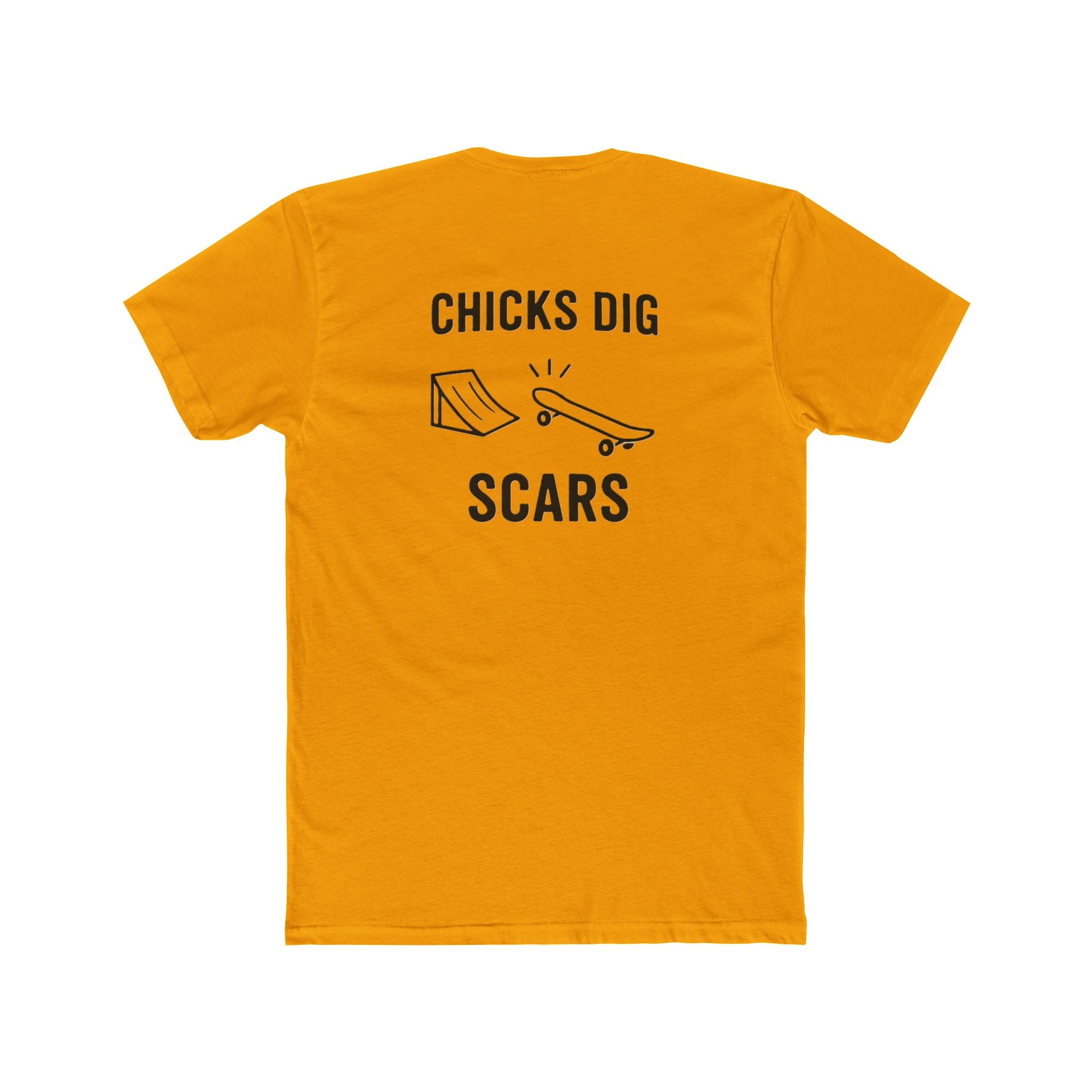'Gen X Chicks Dig Scars Skateboard' Cool Graphic Tee for Skateboarders, Unisex Cotton Crew Tee, Funny Skate Shirt, Gift for Sports Lovers, Casual Wear, Street Style