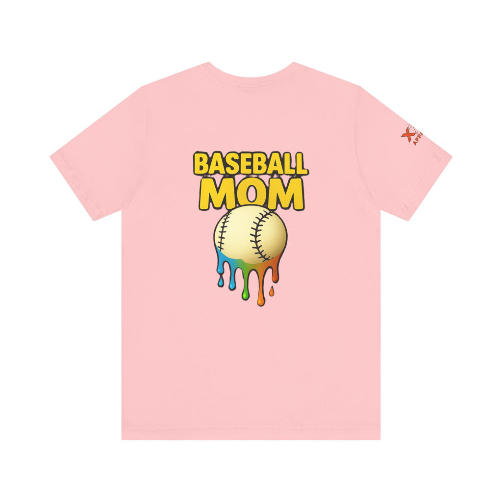 Baseball Mom Drippy Tee - Fun Unisex Jersey Short Sleeve T-Shirt, Perfect Gift for Sports Moms, Game Day Apparel, Mother's Day Gift, Summer Attire