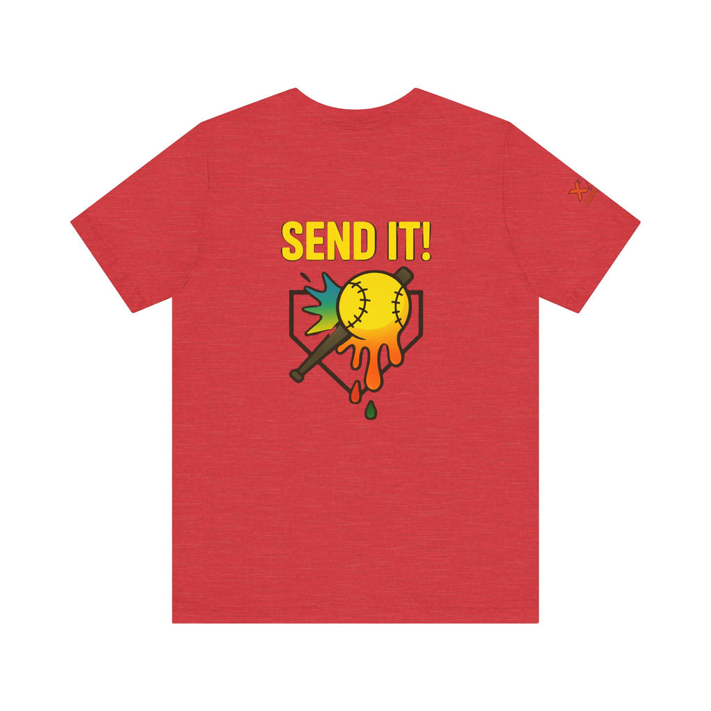 Send It Drippy Unisex Tee, Fun Sports Shirt, Gift for Athletes, Playful Casual Wear, Summer Essential