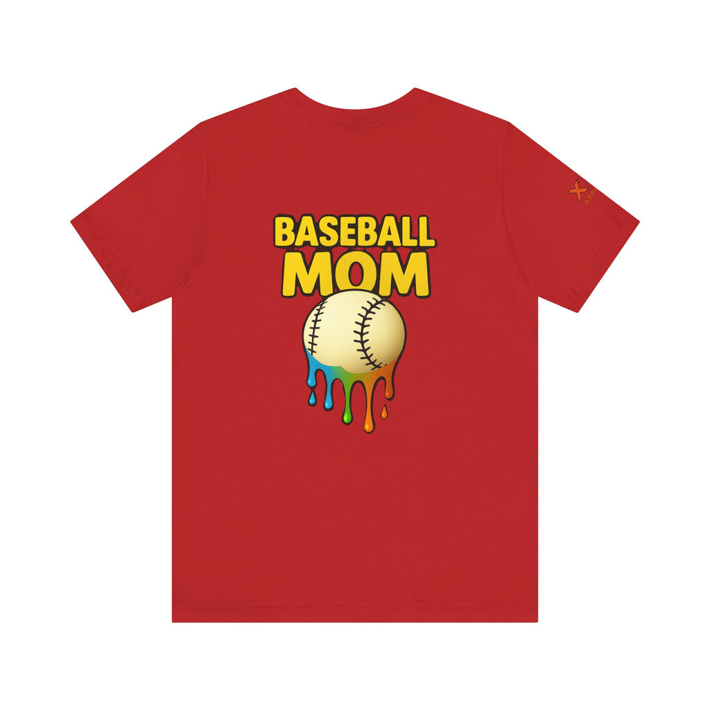 Baseball Mom Drippy Tee - Fun Unisex Jersey Short Sleeve T-Shirt, Perfect Gift for Sports Moms, Game Day Apparel, Mother's Day Gift, Summer Attire