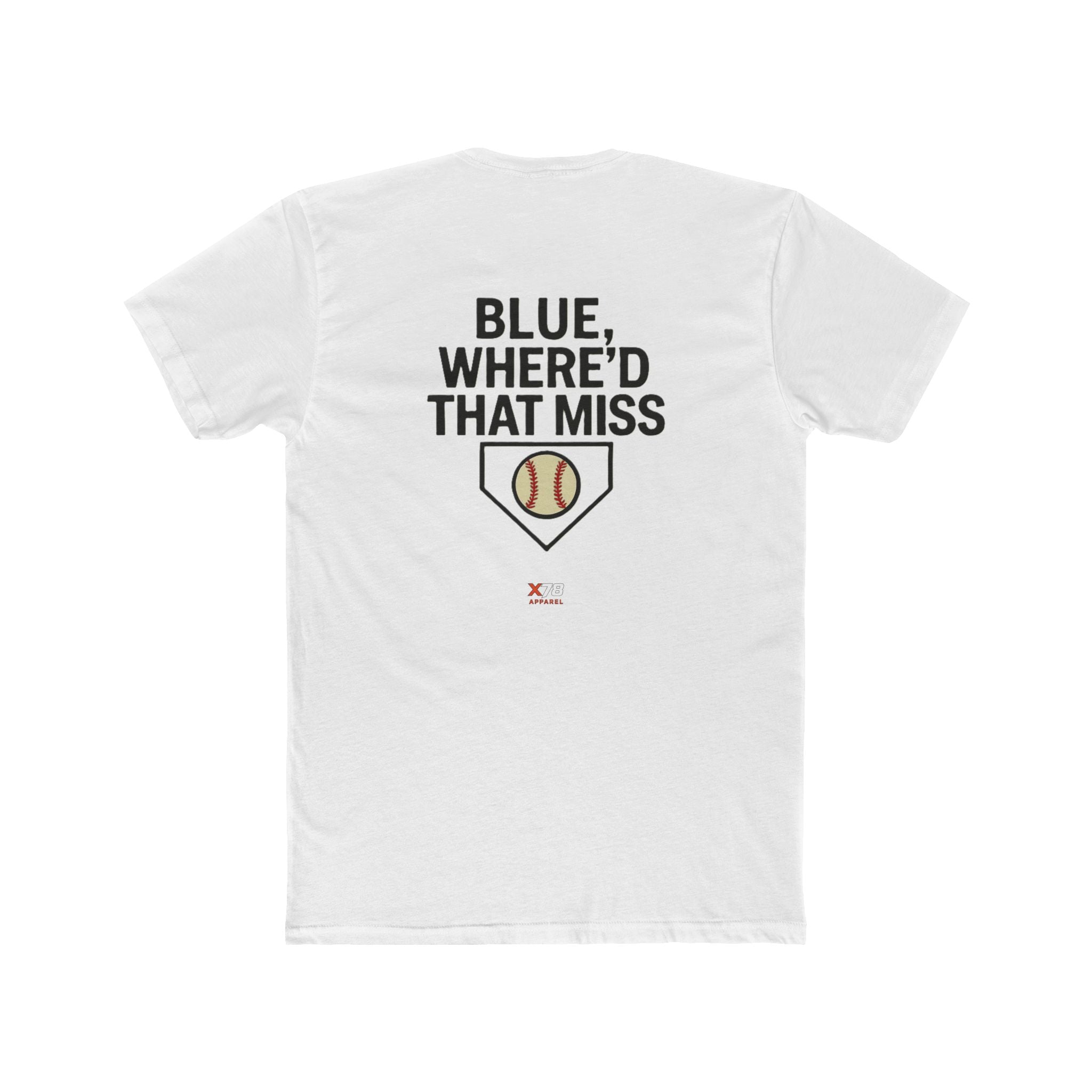 'Where'd it Miss Blue Baseball' Fan Tee, Sporty Shirt, Gift for Sports Lovers, Unisex Crew Top, Fun Gift for Gamers, Casual Wear