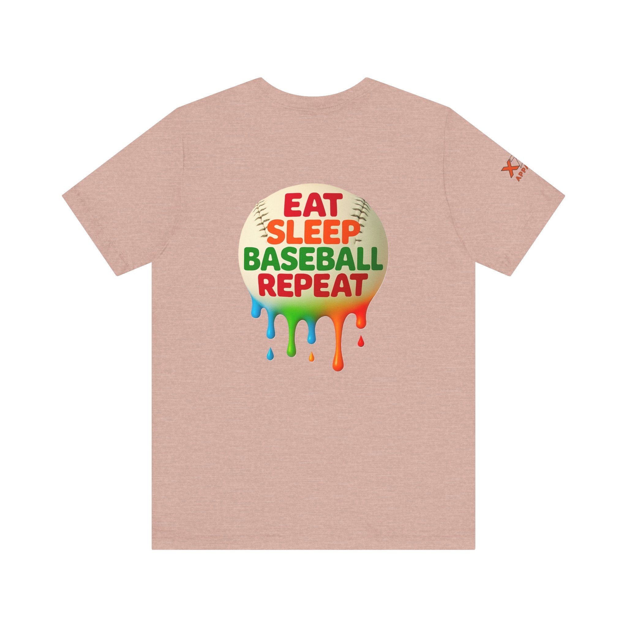 Eat Sleep Baseball Repeat Drippy Design, Unisex Sports Shirt, Gift for Baseball Fans, Summer Graphic Tee, Fun Sportswear