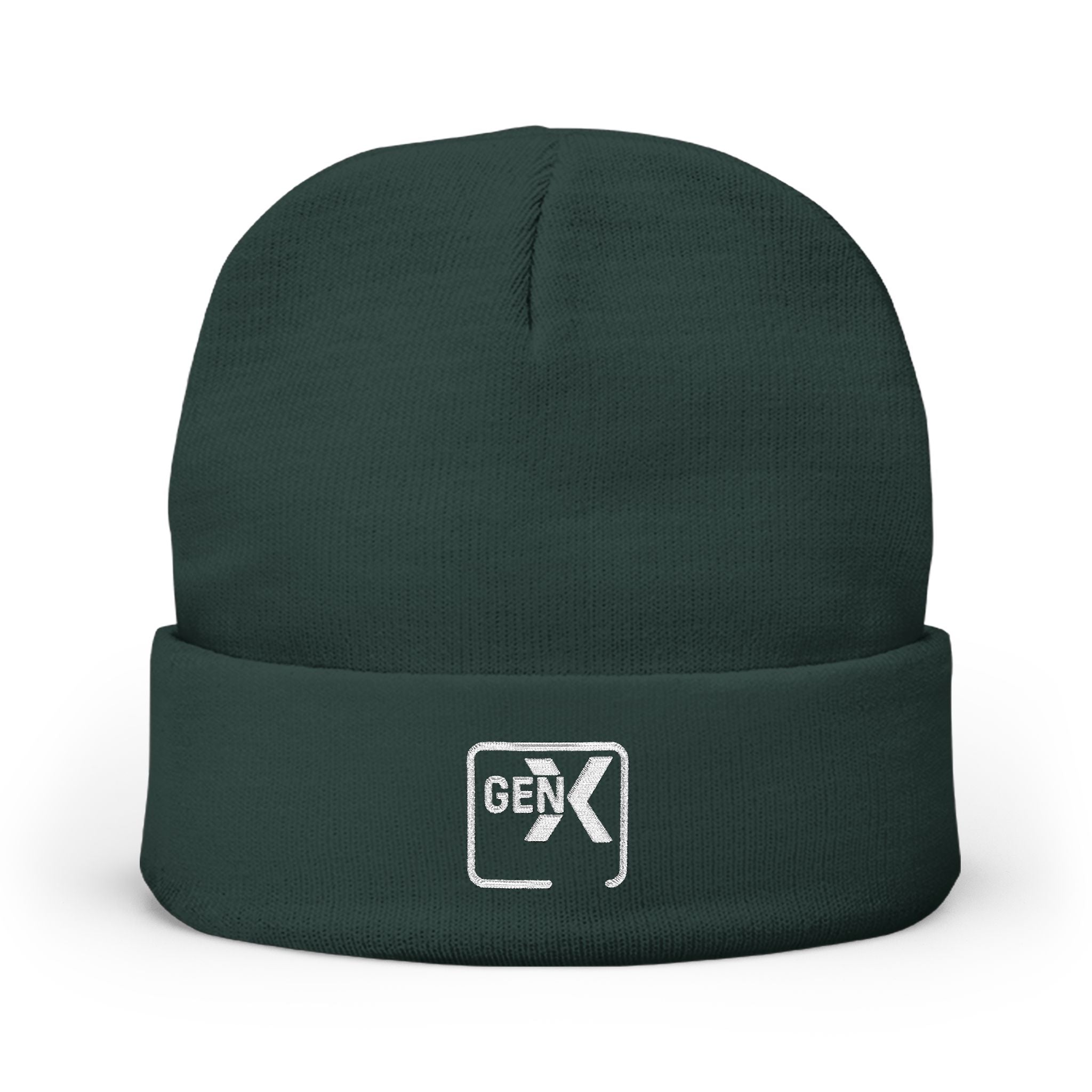 'Gen X 2' Cozy Embroidered Knit Beanie for Fashion Lovers, Winter Accessories, Gift for Her, Streetwear, Warm Headwear