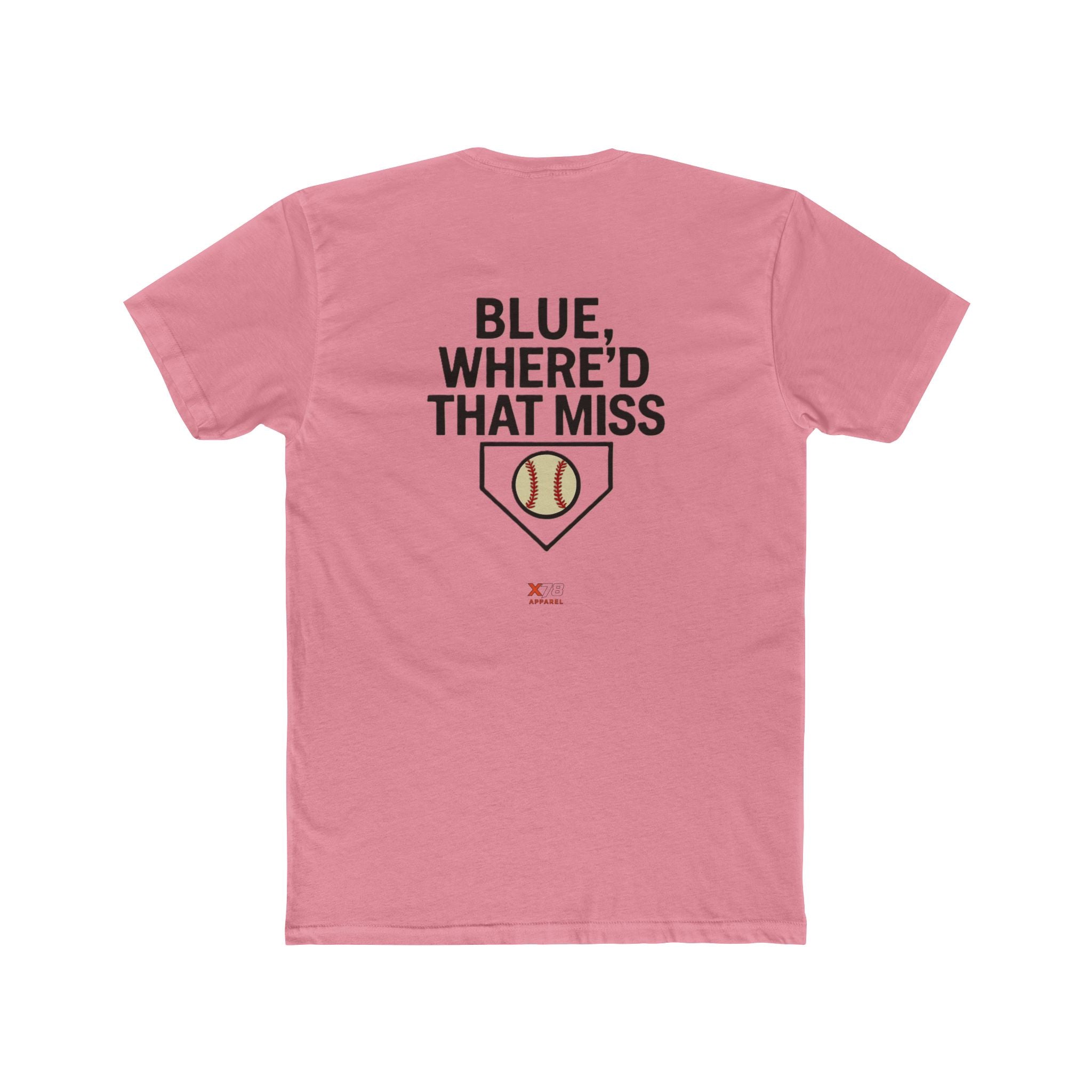 'Where'd it Miss Blue Baseball' Fan Tee, Sporty Shirt, Gift for Sports Lovers, Unisex Crew Top, Fun Gift for Gamers, Casual Wear