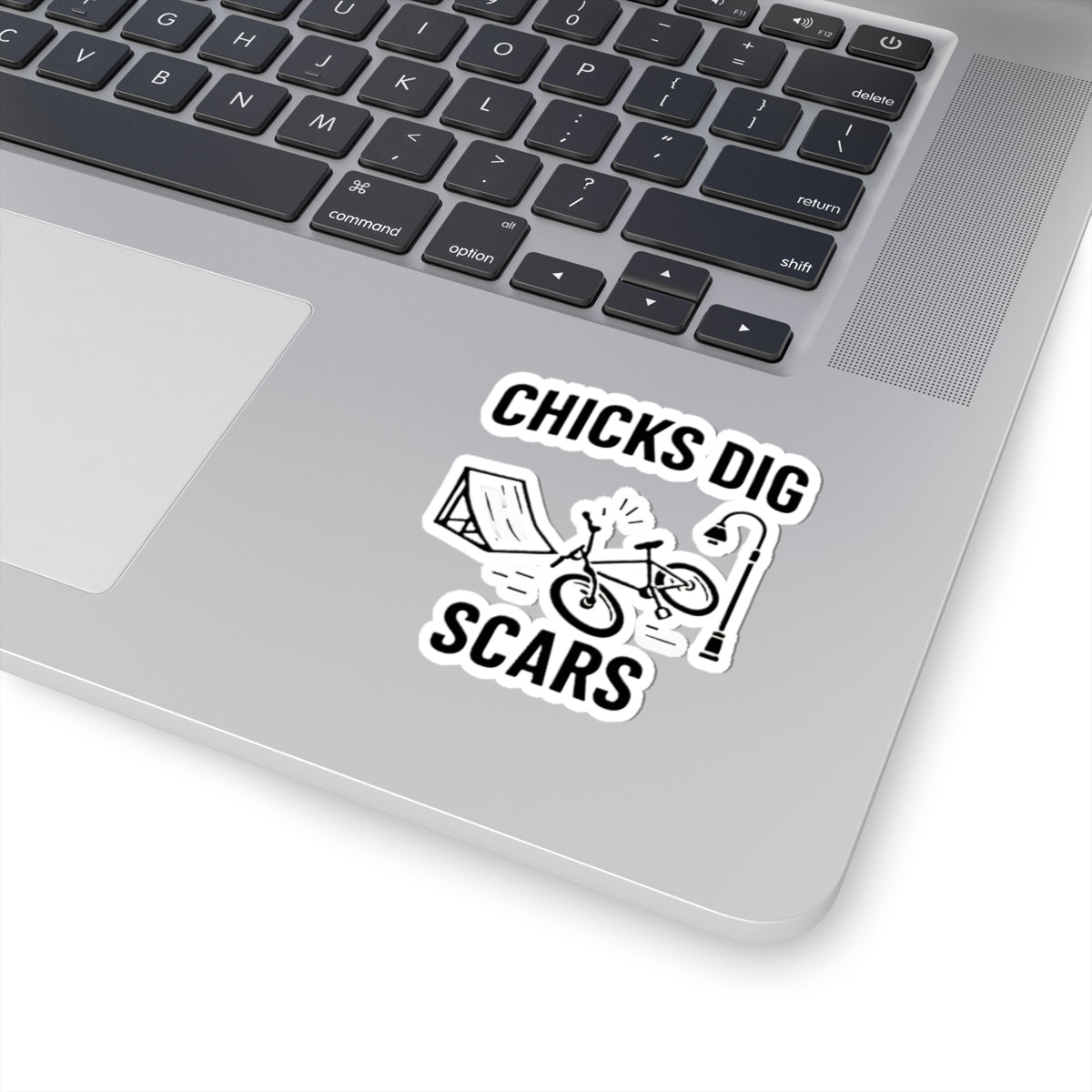 Chicks Dig Scars Bike Sticker