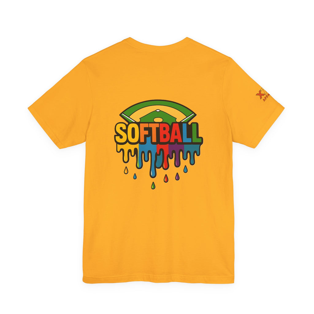 Softball Drippy Tee, Unisex Jersey Shirt, Sports Fan Apparel, Gift for Athletes, Casual Summer Top, Fun Team Spirit T-Shirt