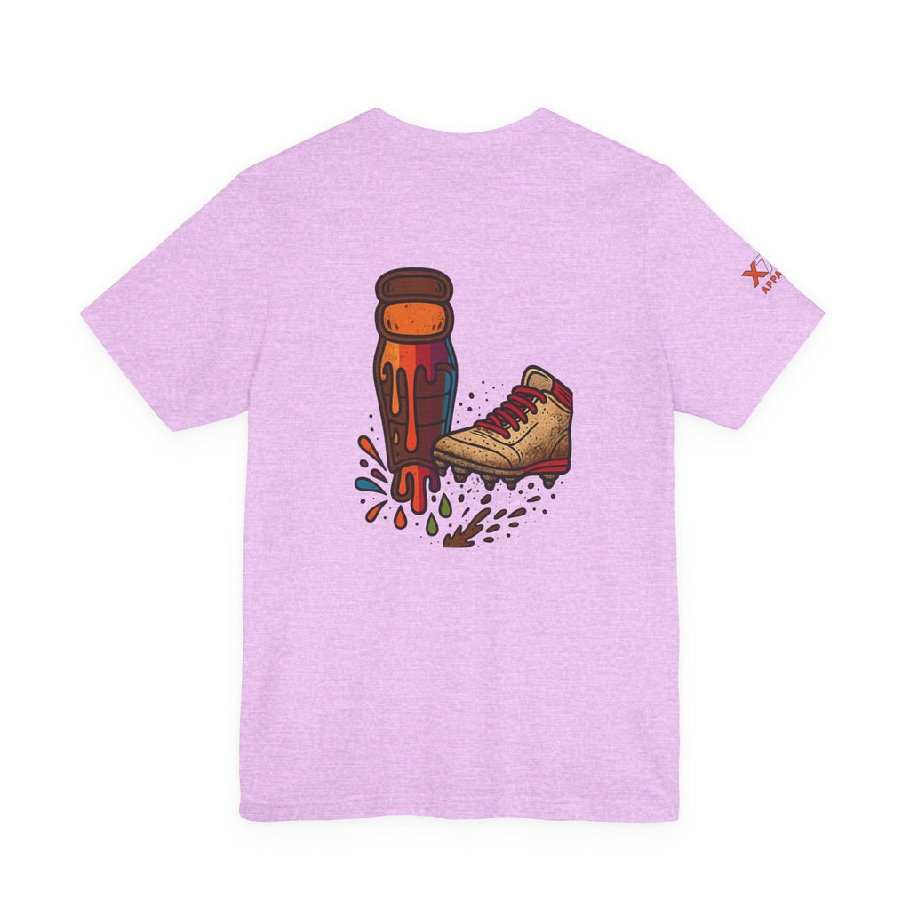 Kicking dirt on Blue Graffiti-Inspired Unisex Tee - Street Style, Casual Wear, Art Lovers, Hip-Hop Fashion, Summer Vibes