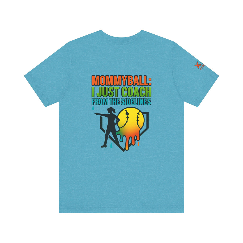 Mommyball Drippy Coach Tee - Unisex Jersey Short Sleeve T-Shirt, Softball Mom Gift, Sporty Graphic Tee, Coaching Shirt, Fun Sports Apparel