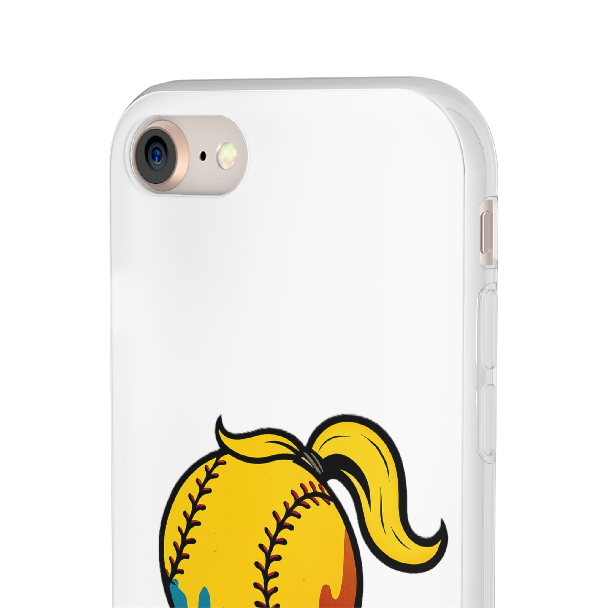'Drippy' Colorful Baseball Flexi Case, Phone Cover for Softball Lovers, Sporty Gift for Athletes, Fun Accessory for Teens, Vibrant Custom Phone Shell
